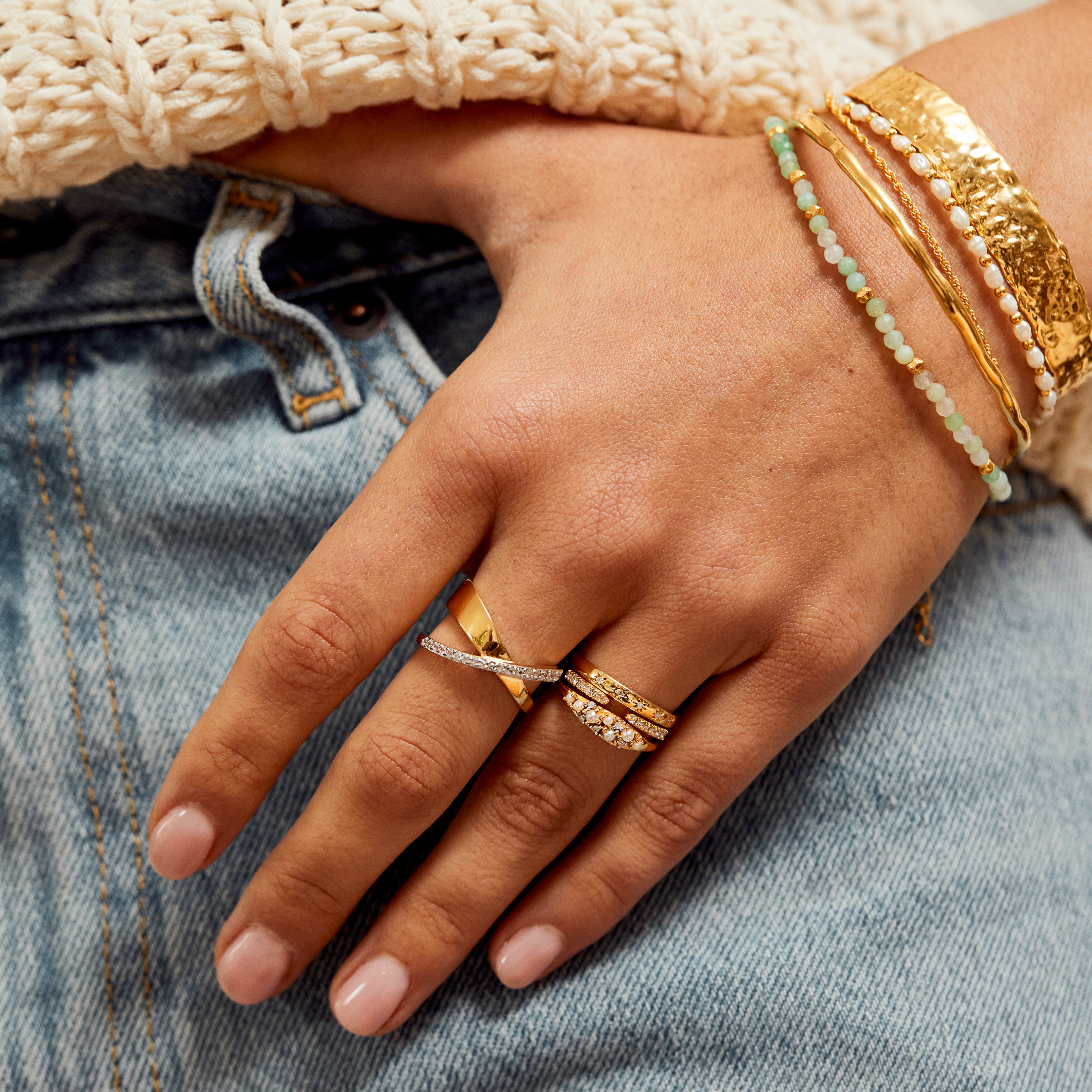 Cosmic Double Wrap Ring for Women - Elegant Stackable Boho Jewelry - Perfect for Layering & Everyday Wear