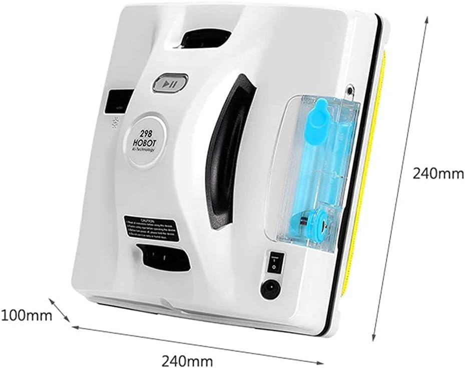 HOBOT-298 Smart Window Cleaning Robot with Ultrasonic Water Spray, AI Path Planning, Rechargeable & Replaceable Water Tank, App & Remote Control - Perfect for High-Rise Windows, Glass Doors, and Skylights