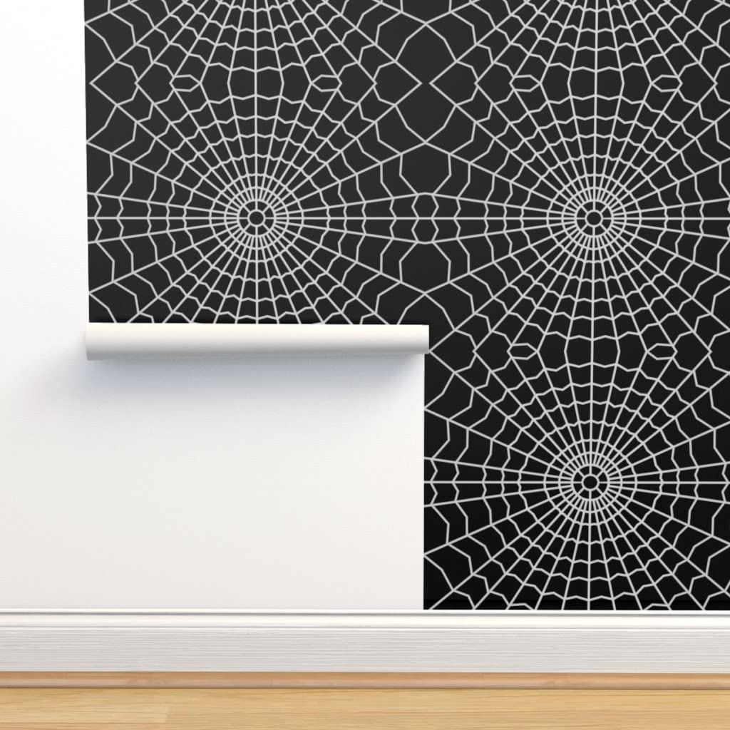 Spider Black Halloween Peel & Stick Removable Wallpaper - Self-Adhesive Wall Decal for Home Decor, DIY Projects & Seasonal Party Backdrops