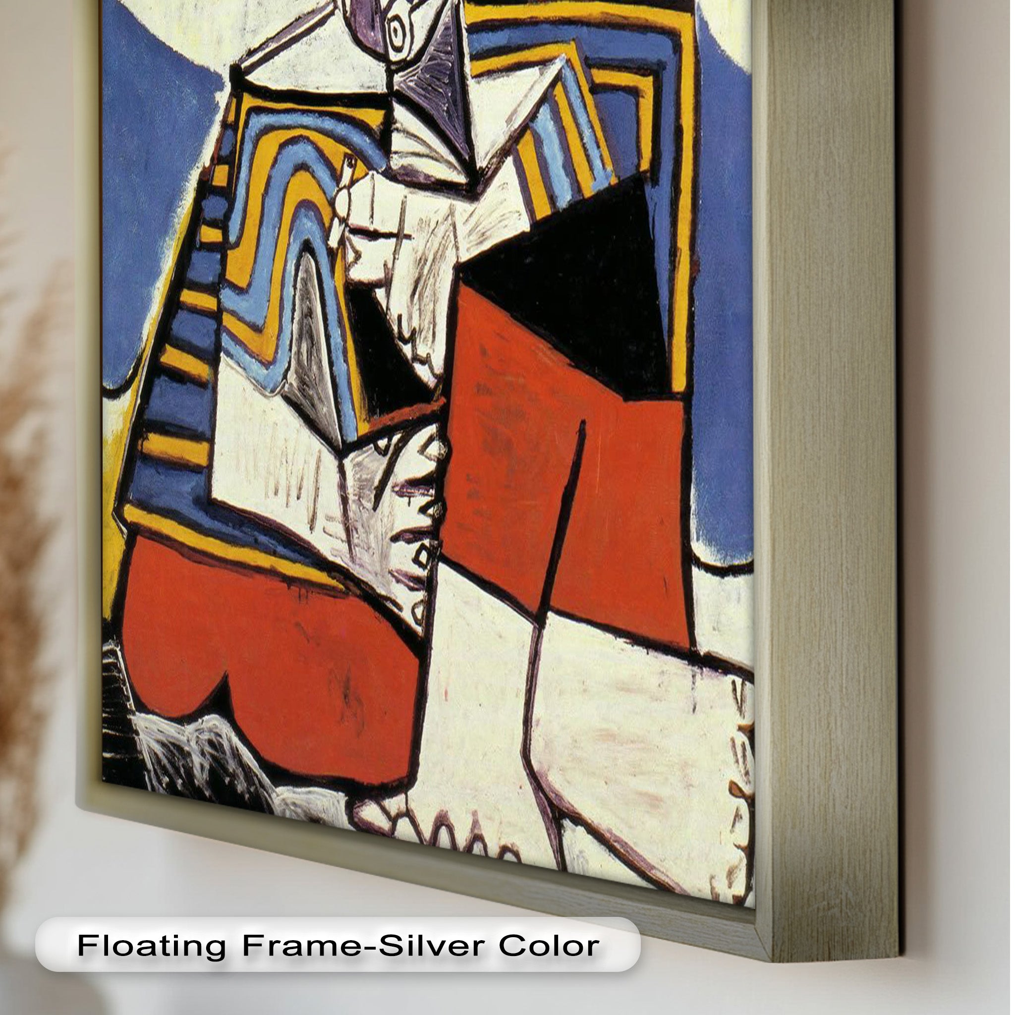 Abstract Man with Cap Wall Art - Cubist Oil Painting for Modern Home & Office Decor | Handmade Canvas Print | Unique Gift Idea for Art Lovers