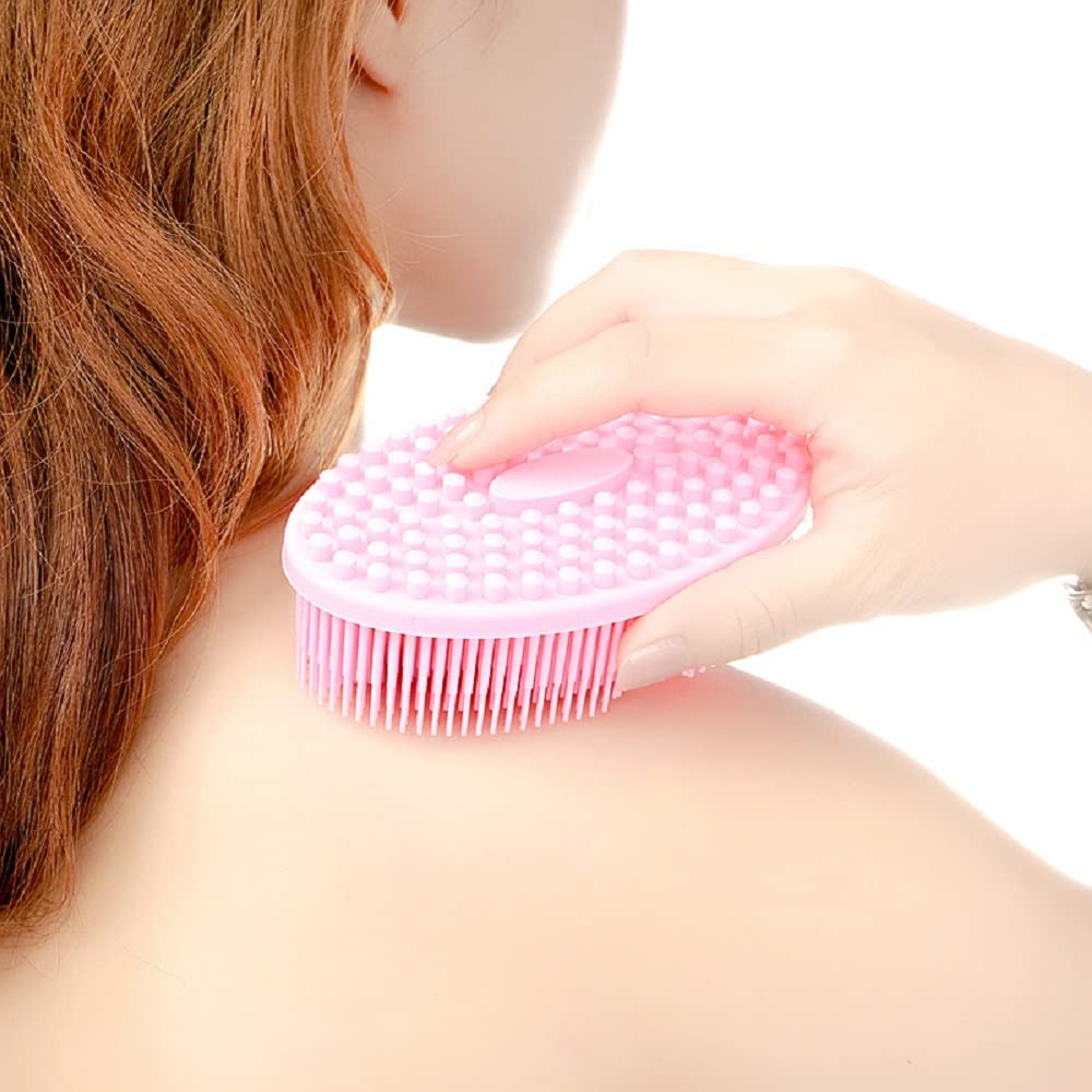 Kytaste Soft Silicone Body Scrubber Brush - Exfoliating Skin & Baby Bath Wash Scrubber for Gentle Cleansing - Multi Color - Perfect for Shower, Spa & Sensitive Skin Care