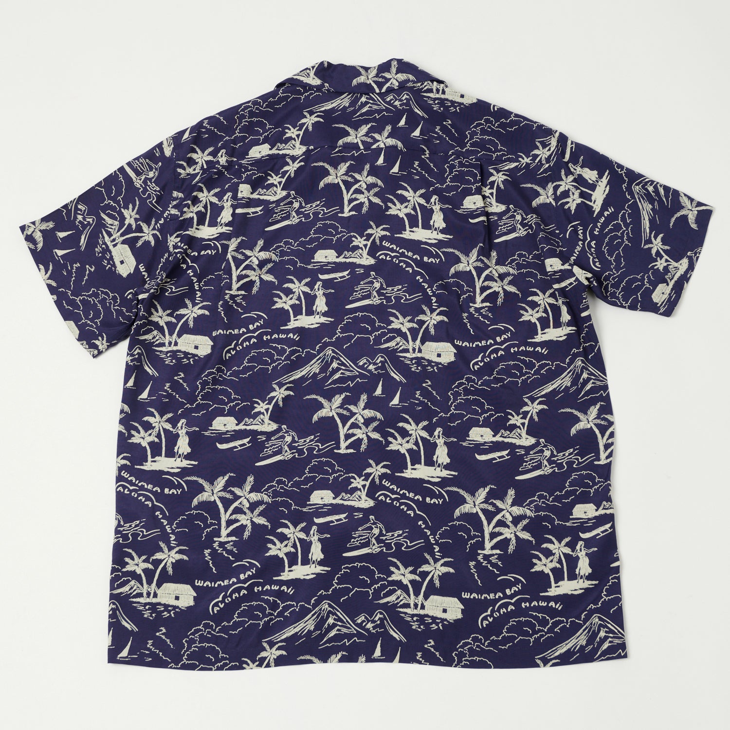 Micky Oye 'Waimea Bay' Hawaiian Aloha Shirt for Men - Premium Blue Floral Print Short Sleeve Button Down Shirt - Perfect for Beach Vacation, Summer Parties & Casual Wear