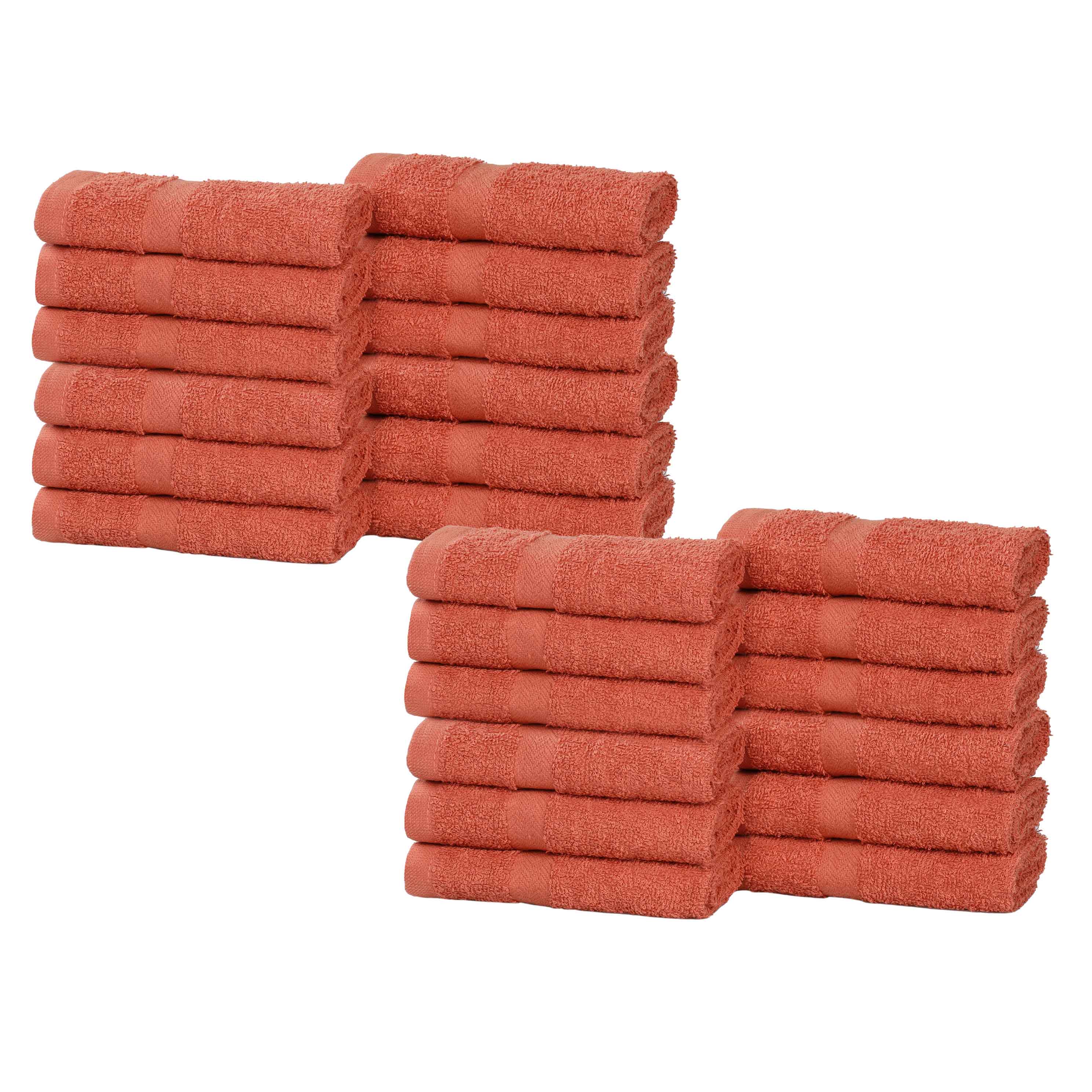 Franklin 100% Cotton Eco-Friendly 24-Piece Face Towel Set | Soft Absorbent Washcloths for Spa, Gym, Travel & Daily Skincare | Hypoallergenic Bath Towels