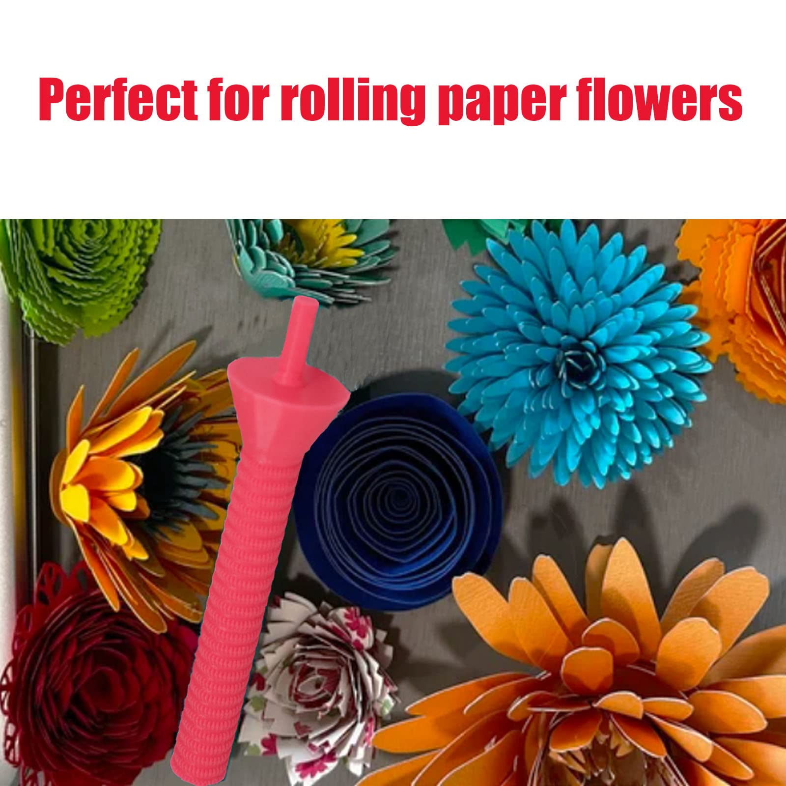JILINWEI Paper Quilling Tools Set - Plastic Slotted Rolling Curling Tool for DIY Paper Flowers (Pink) | Perfect for Handmade Greeting Cards, Scrapbooking & Home Decor Crafts