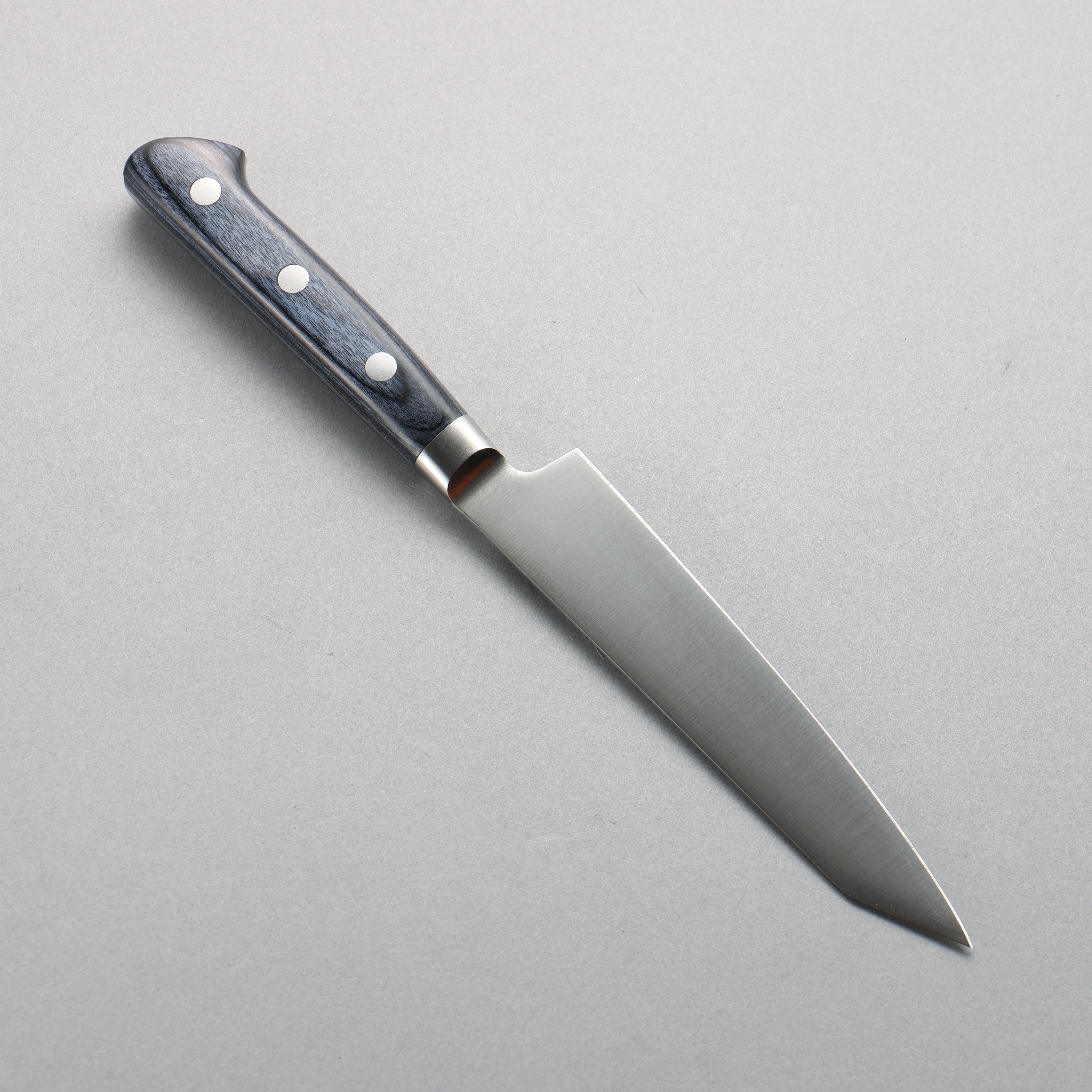Premium Seisuke Seiten Molybdenum Kiritsuke Petty Utility Knife 145mm - Japanese Chef Knife with Navy Blue Pakka Wood Handle - Perfect for Sushi, Vegetables & Precision Cutting