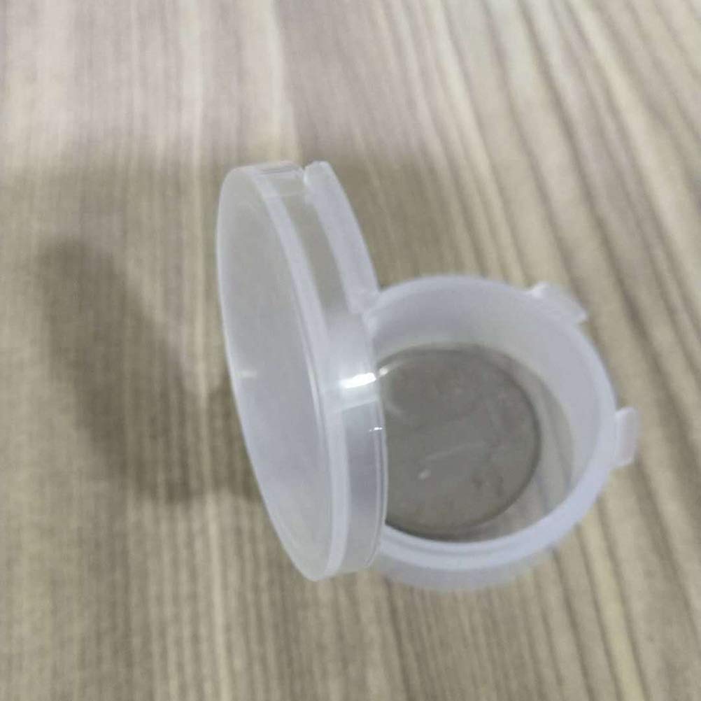 10PCS Mini Clear Round Empty Earplug Storage Containers with Lids - Small Travel Case for Earplugs, Jewelry, Pills & More - Perfect for Home, Office, Travel & Gym Organization