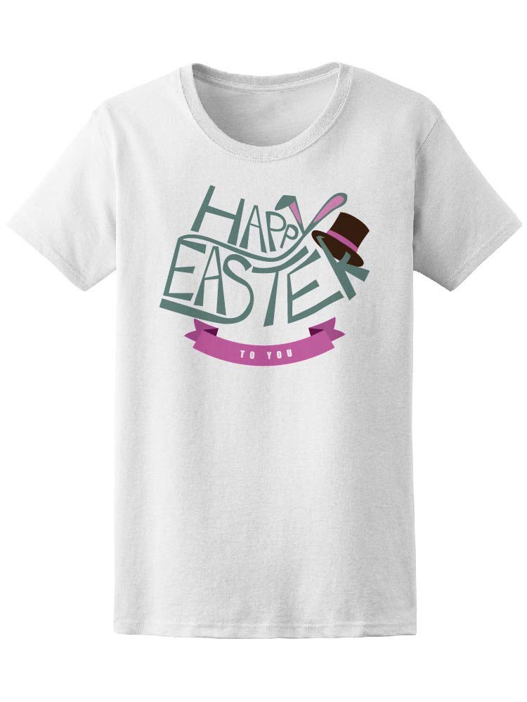 Cute Rabbit and Easter Hat T-Shirt for Women - Perfect for Easter Celebrations, Spring Outfits & Casual Wear