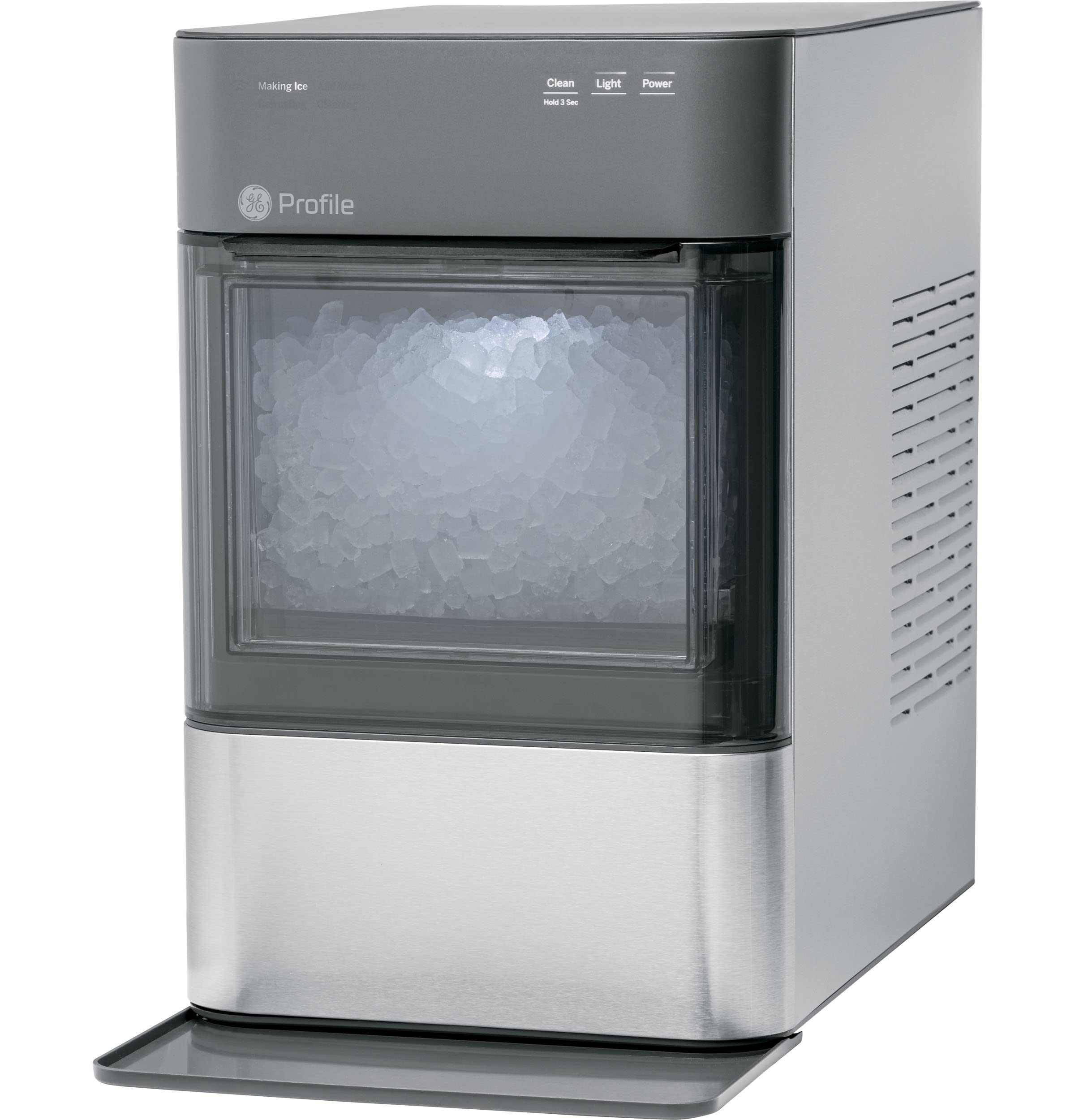 GE Profile Opal 2.0 Countertop Nugget Ice Maker with WiFi - Smart Home Kitchen Appliance, Stainless Steel (Renewed) - Perfect for Cocktails, Sodas & Home Bars