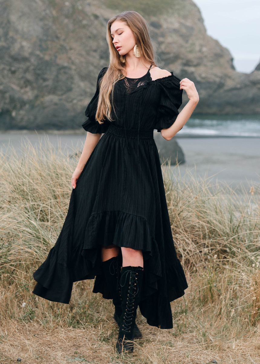 Gwenaelle Black Dress for Women | Elegant Evening Party & Cocktail Dress | Perfect for Weddings, Prom, and Formal Events