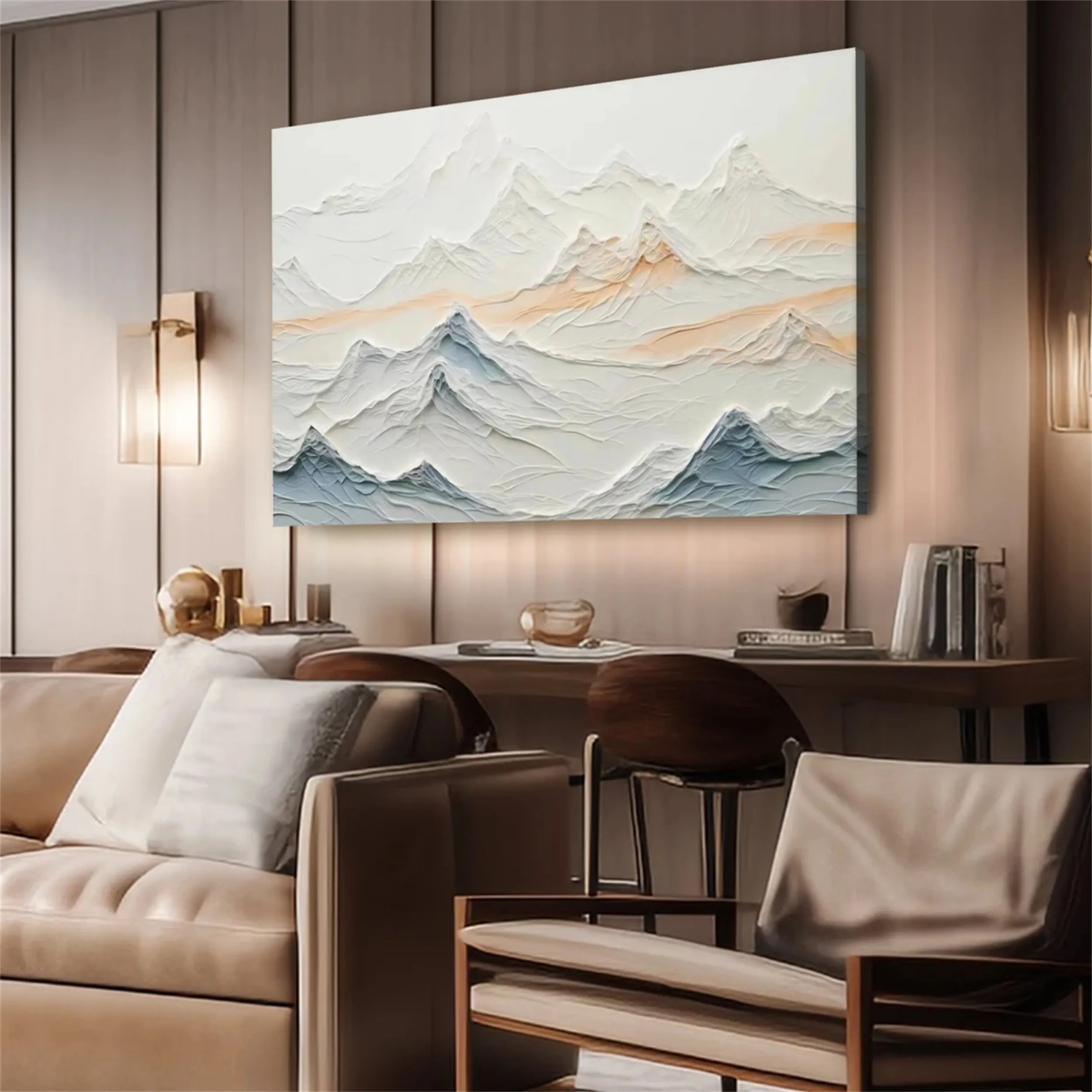 Minimalist Textured Plaster Art Painting - Modern Abstract Wall Decor for Living Room, Bedroom & Office | #MM244