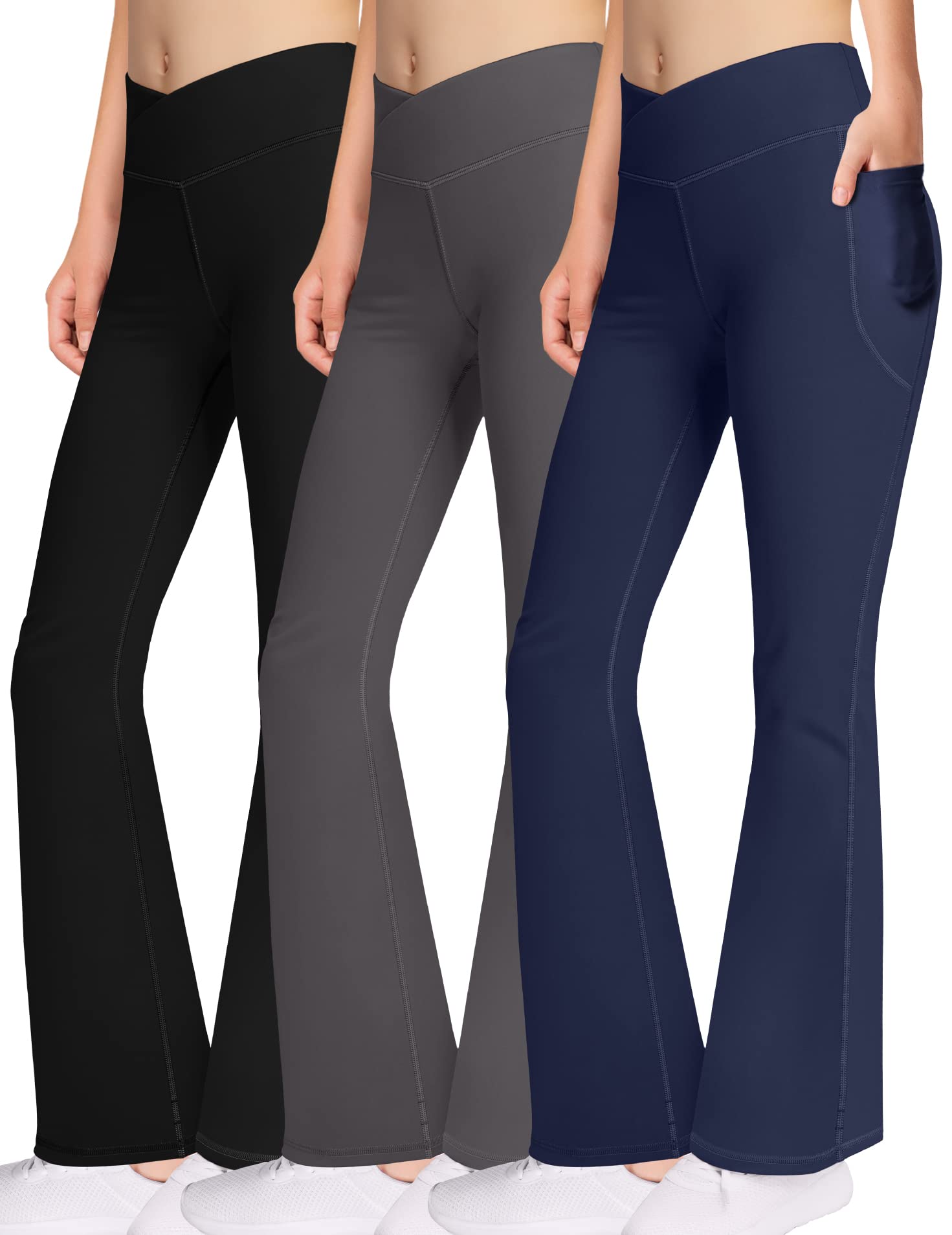 Bootcut Yoga Pants for Women - High Waisted Flare Leggings with Pockets | Perfect for Dance, Workout & Casual Wear