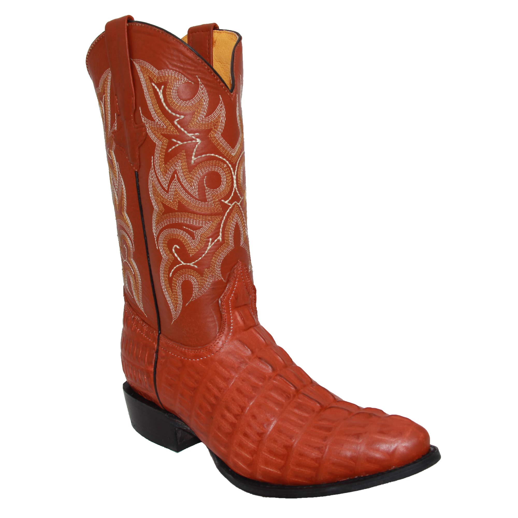 **Men's Genuine Leather Cowboy Boots - Alligator & Crocodile Design Western Boots with Free Belt - Perfect for Rodeo, Country Dance & Outdoor Adventures**