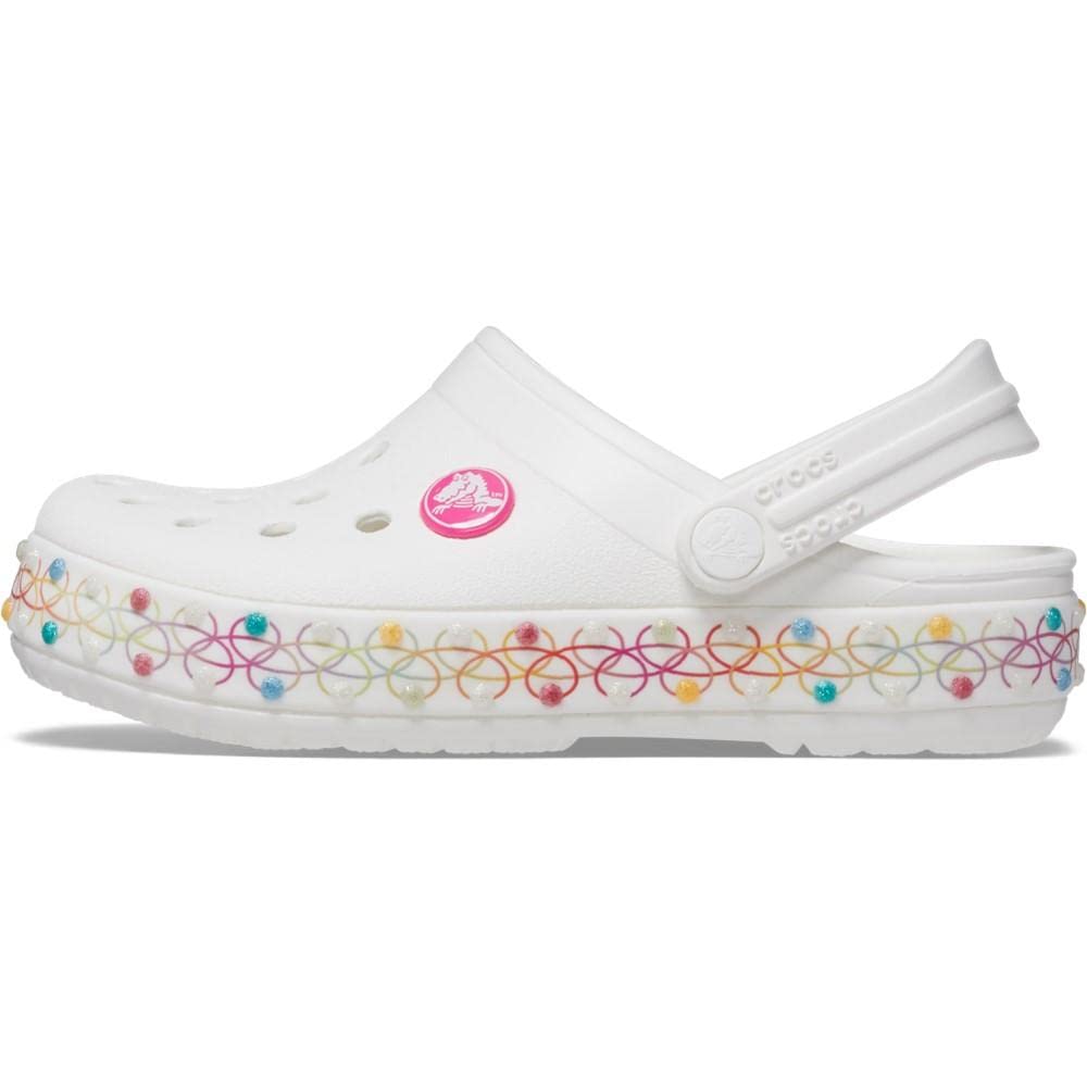 Crocs Unisex-Child Crocband Rainbow Band Clog | Kids Water Shoes for Beach, Pool & Outdoor Play | Comfortable & Lightweight Slip-On Sandals
