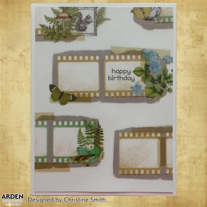 Arden Creative Studio Hidden Creek Filmstrip Kiss Cut PET Tape - Premium Adhesive for Scrapbooking, Journaling & DIY Crafts