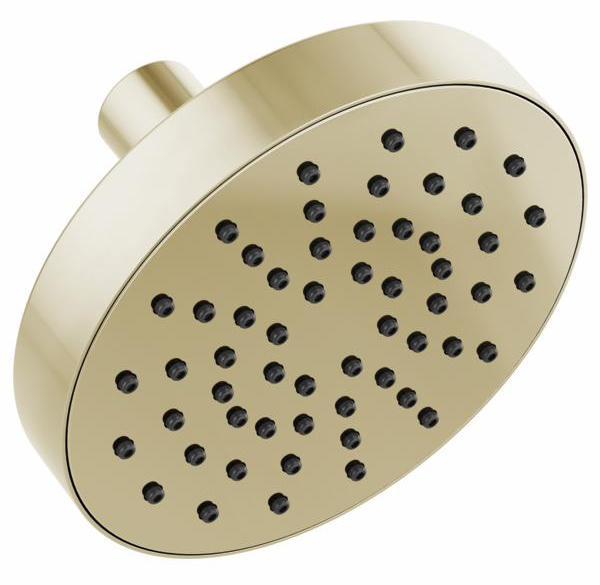 Brizo 82392 PN 2.5 GPM 5-Function Round Shower Head in Polished Nickel - High Pressure Rainfall & Massage Settings for Spa-Like Bathroom Experience