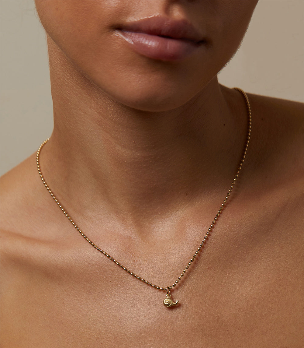 14K Gold Snail Charm Pendant Necklace - Elegant Graduation Gift for Her, Dainty Jewelry for Women, Perfect for Everyday Wear & Special Occasions