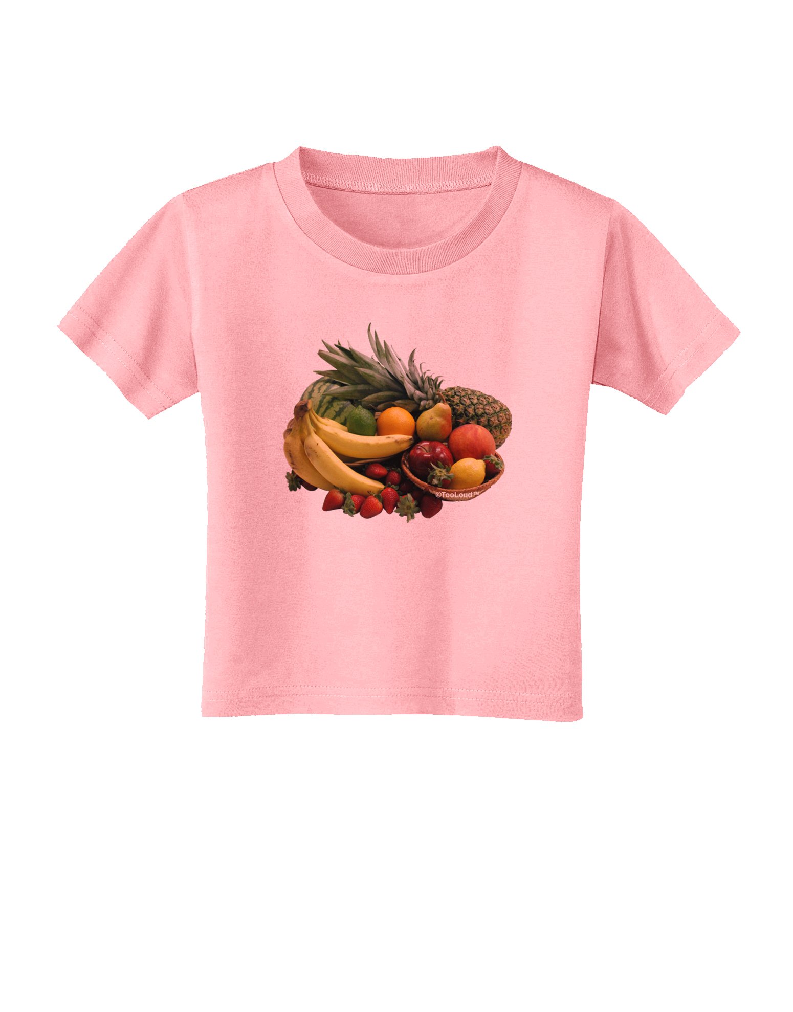 TOOLOUD Fruit Basket Still Life Toddler T-Shirt - Cute Baby Graphic Tee for Boys & Girls - Soft Cotton Toddler Shirts for Playtime, Daycare & Family Photos