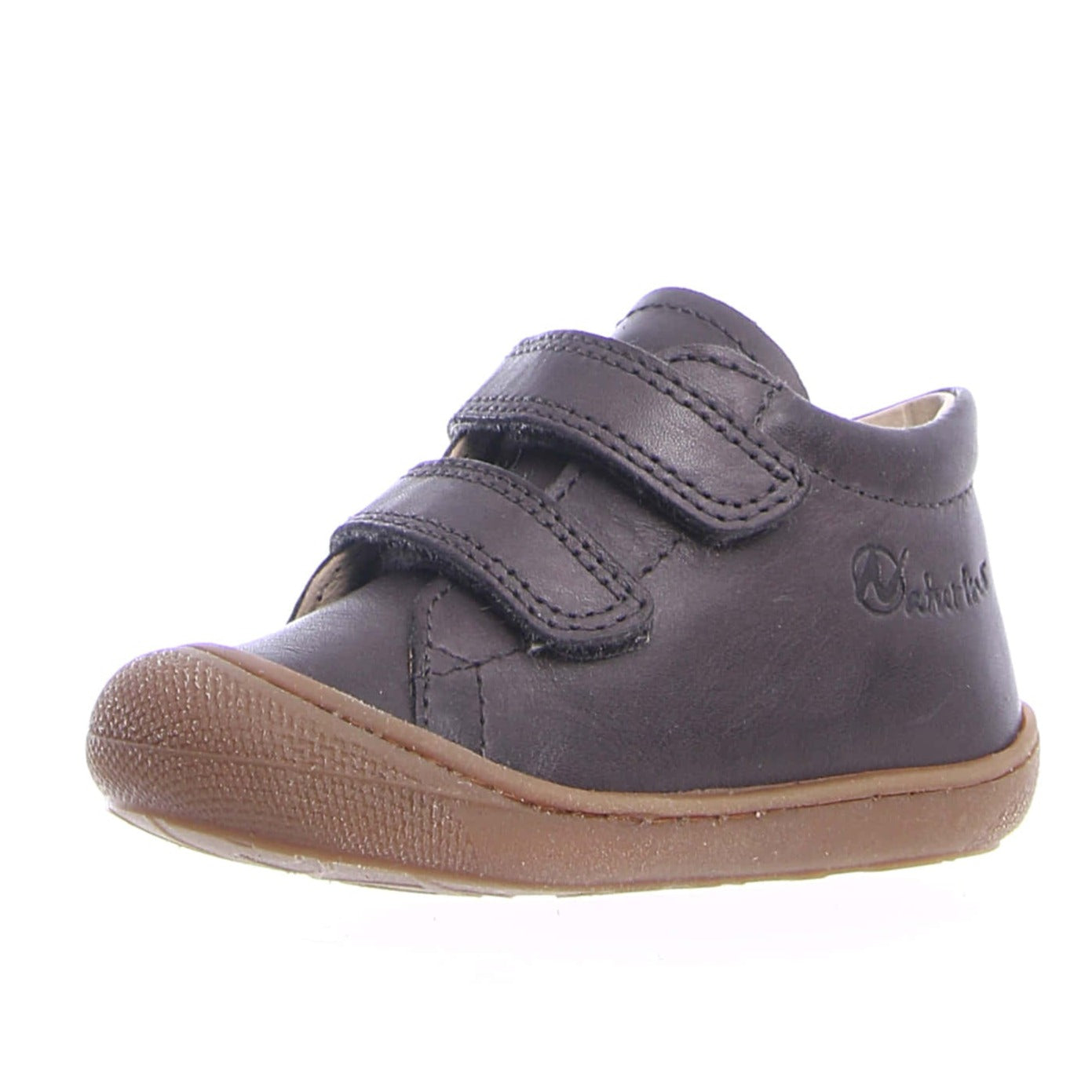Naturino Kids' Cocoon Vl Nappa Spazz Sneakers - Honey Anthracite | Comfortable Leather Sneakers for Boys & Girls | Perfect for School, Play & Everyday Wear
