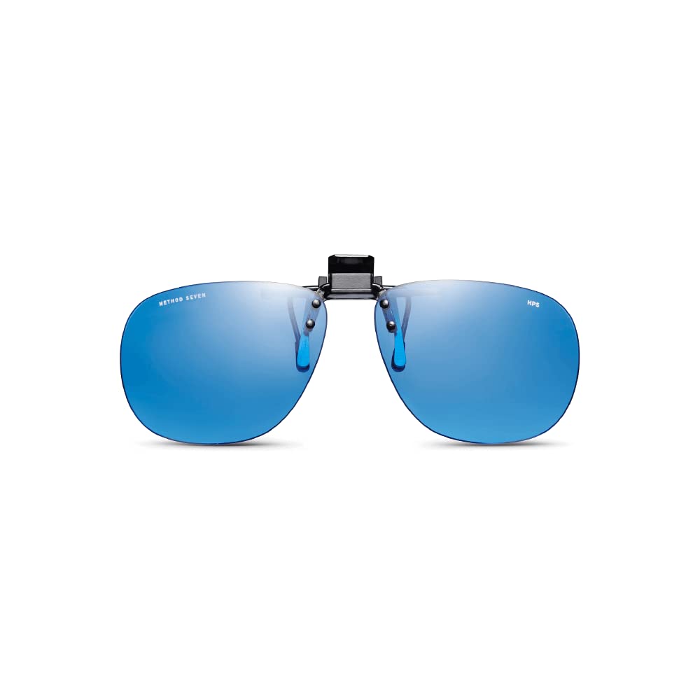 Method Seven AVIATOR HPS CLIP ON Sunglasses - Clear Lens for Eye Protection & UV Defense - Perfect for Driving, Outdoor Sports & Everyday Wear