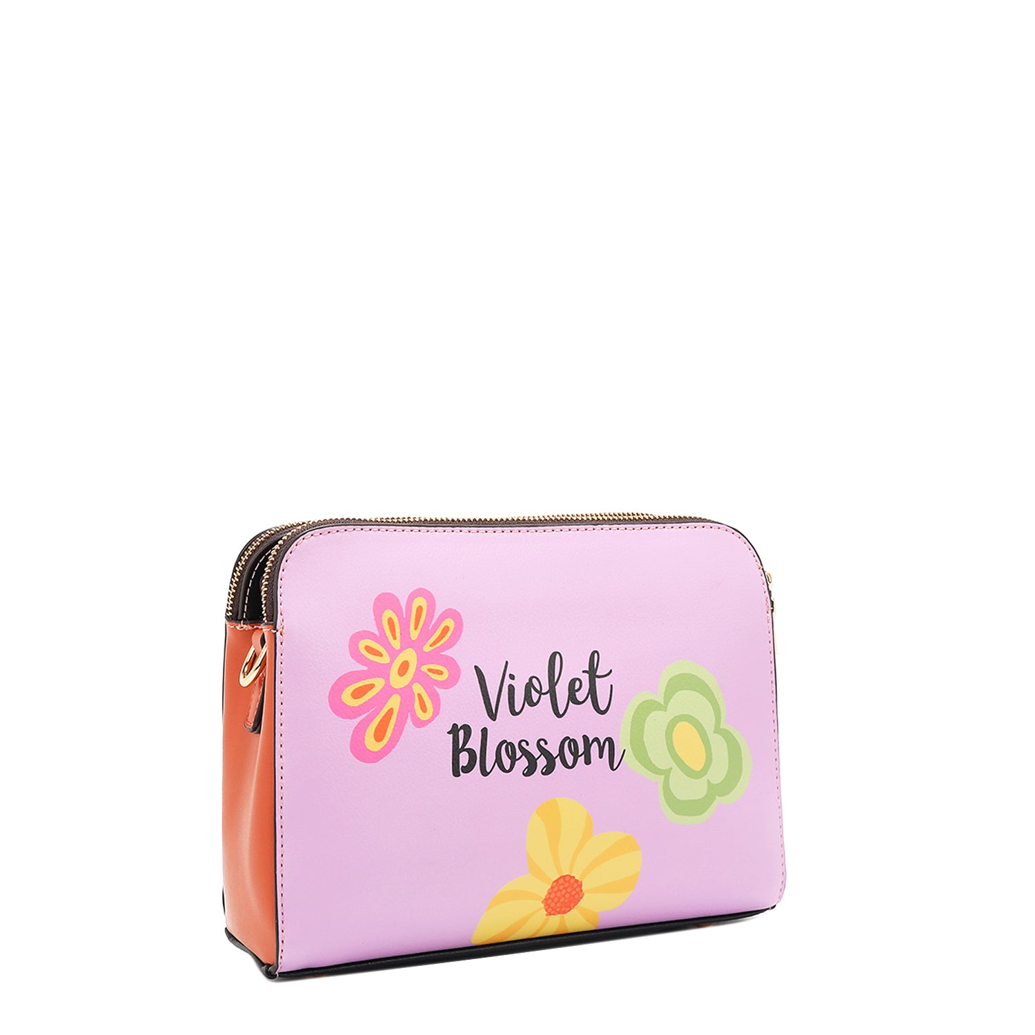 Violet Blossom Crossbody Bag for Women - Stylish & Lightweight Purse for Daily Use, Travel & Shopping