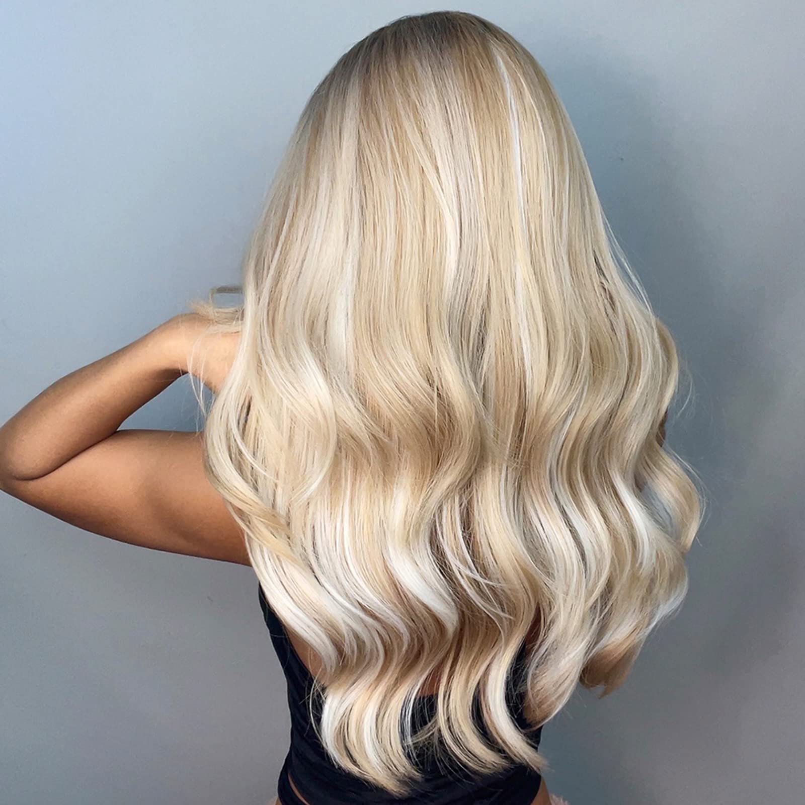 Long Wavy Synthetic Hair Wig with Bangs & Hair Net - Heat Resistant Curling Wig for Women, Cosplay, Party & Daily Use - Perfect for Halloween, Costume Events & Everyday Styling