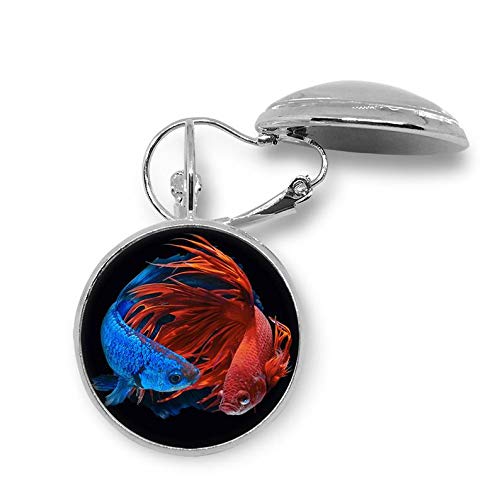 Death Devil Time Jewelry - Unique Betta Fish Earrings for Women, Handmade Gothic Punk Accessories, Perfect Love Gift for Her | Great for Cosplay, Parties & Alternative Fashion
