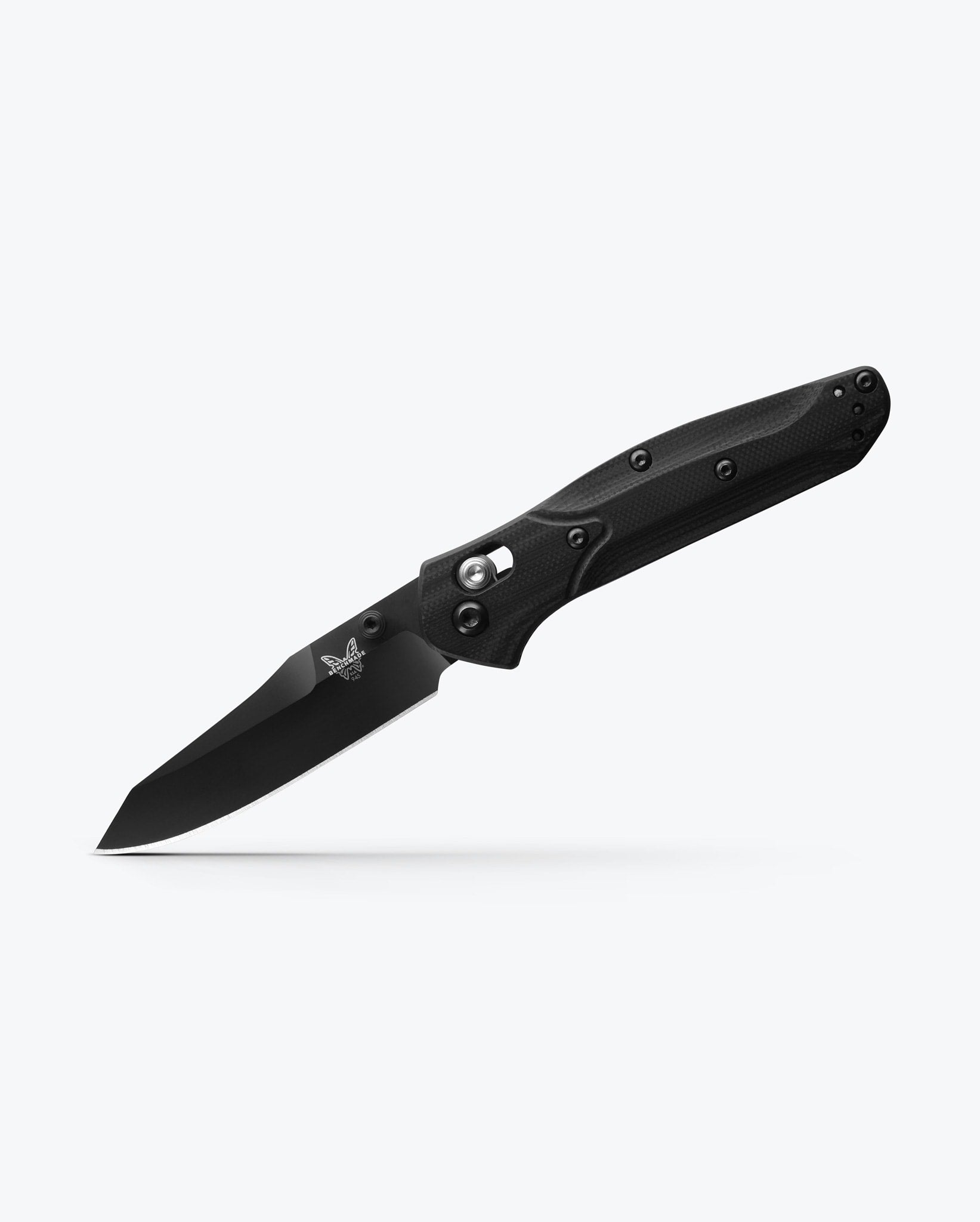 Benchmade 945 Mini Osborne Folding Knife - Black & Blue G10 Handle, EDC Pocket Knife for Everyday Carry, Outdoor Adventures & Camping