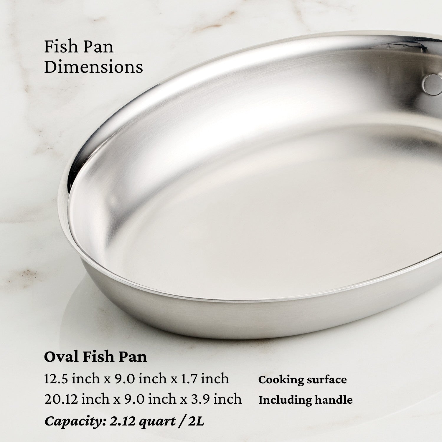 Hestan Provisions 11-Inch Oval Fish Pan - Nonstick Carbon Steel Fry Pan for Perfectly Seared Fish, Steaks & More - Ideal for Stovetop, Oven & Outdoor Cooking