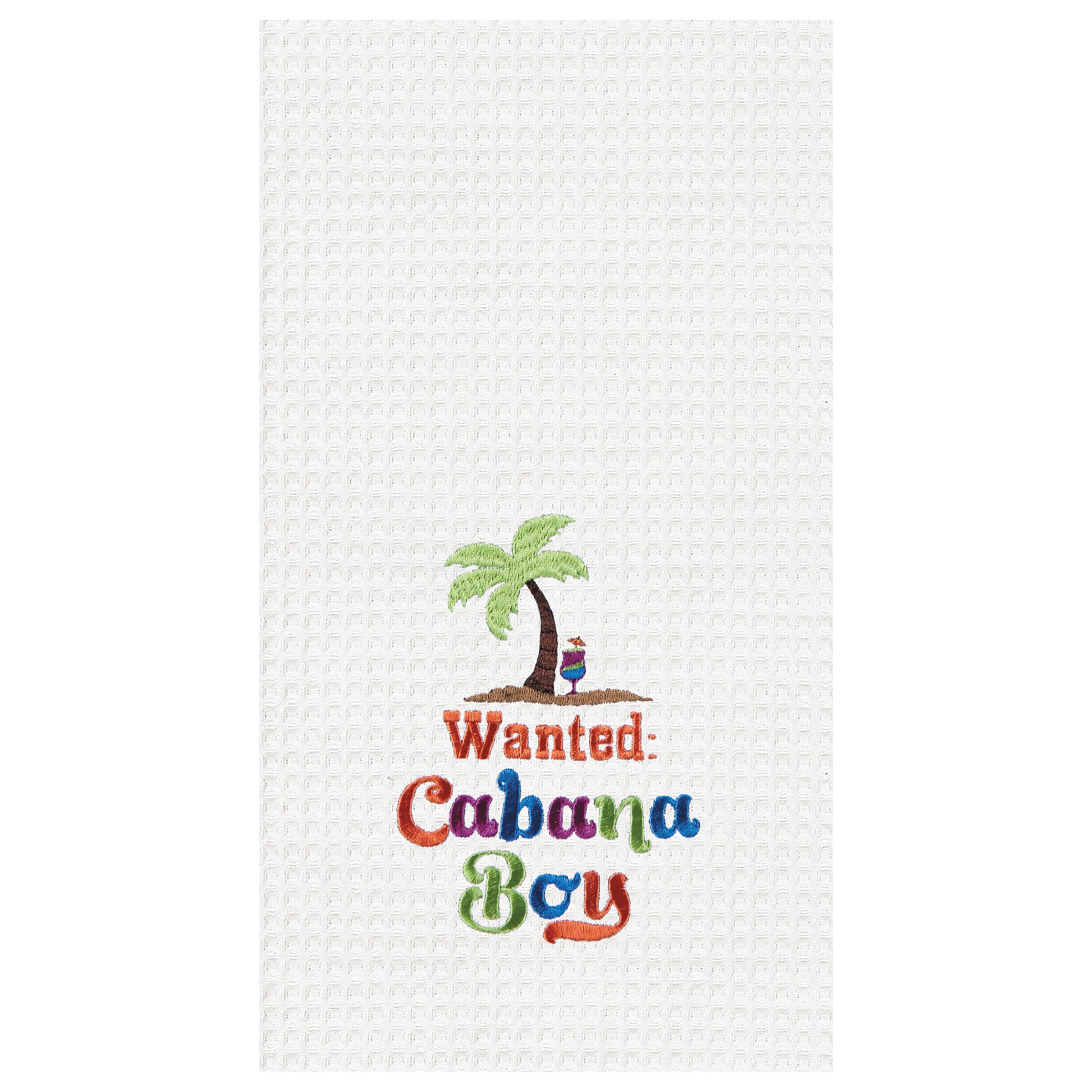 C&F Home Cabana Boy Cotton Waffle Weave Kitchen Towels - 18