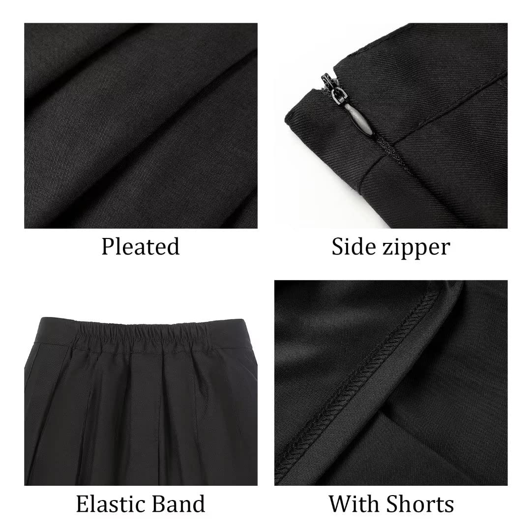 Women's High Waisted Pleated Tennis Skirt with Built-in Shorts - School Uniform, Cheerleading & Sports Skort for Girls & Women (Sizes 2T-4XL) - Perfect for Tennis, Volleyball, School & Casual Wear