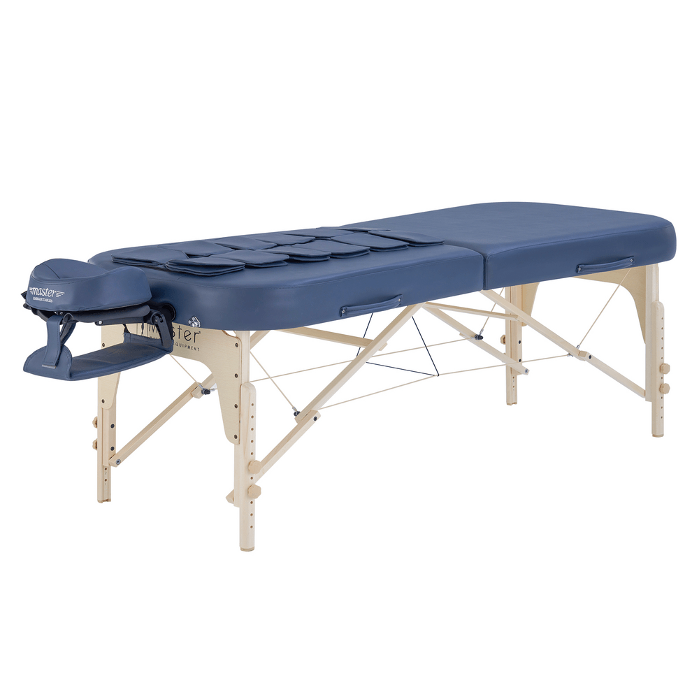 Portable Full Body Massage Table with Airbags Compression - Master Massage 30 Concord Airwave for Lumbar, Neck, Back, Waist & Hip Leg Traction - Professional Chiropractic Table for Beauty Salons, Home Use & Physical Therapy (Royal Blue) - Perfect for Relaxation, Pain Relief & Post-Workout Recovery