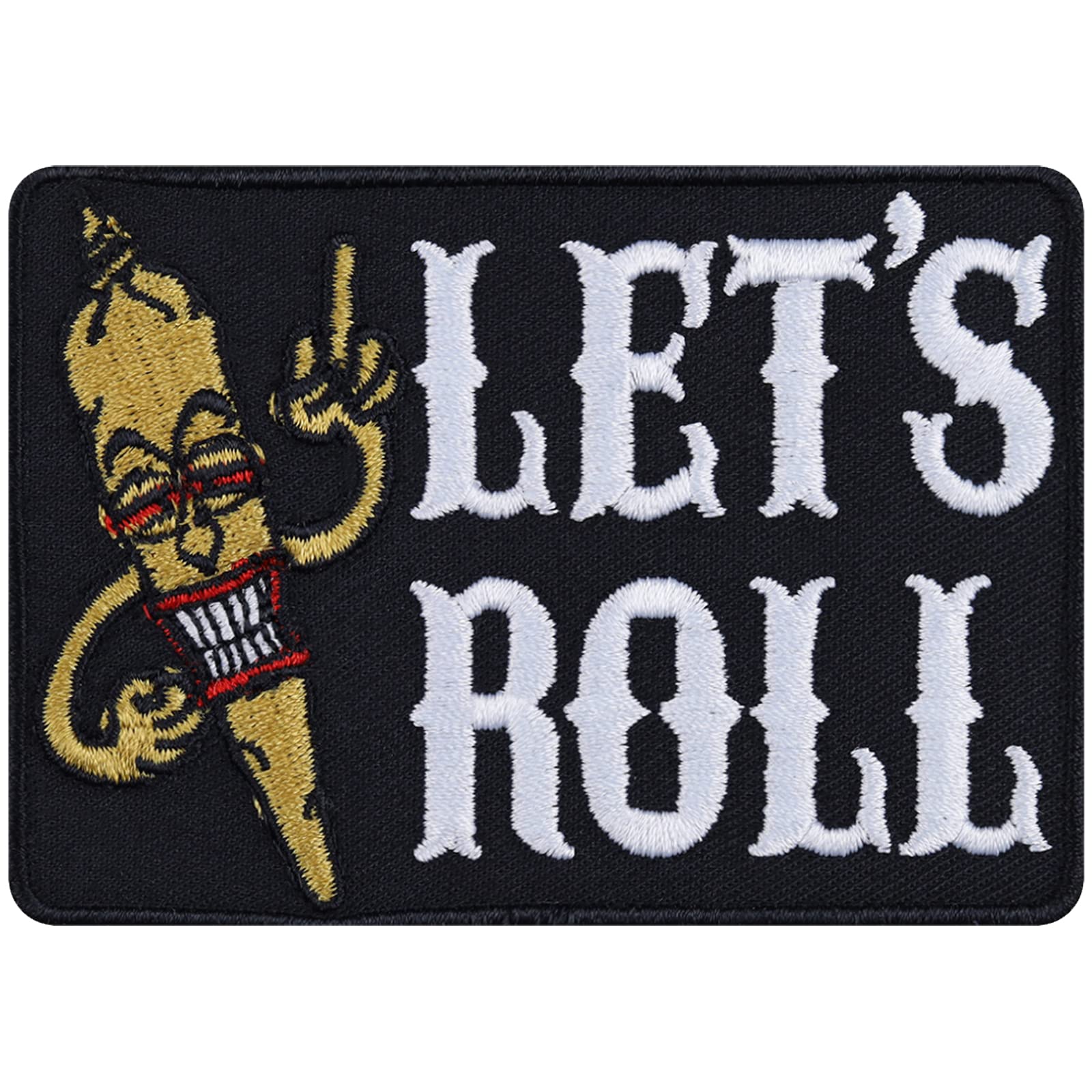 Funny Iron On Patches for Bikers & Rockers - Weed Wrap Design Applique (3.34X2.16 in) - Sew or Iron On for Jeans, Jackets & Motorcycle Gear - Perfect for Biker Events, Music Festivals & Casual Wear
