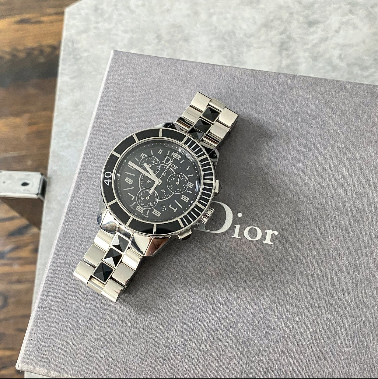 Dior Christal 40mm Stainless Steel Watch CD114317 - Luxury Unisex Timepiece for Business & Formal Occasions