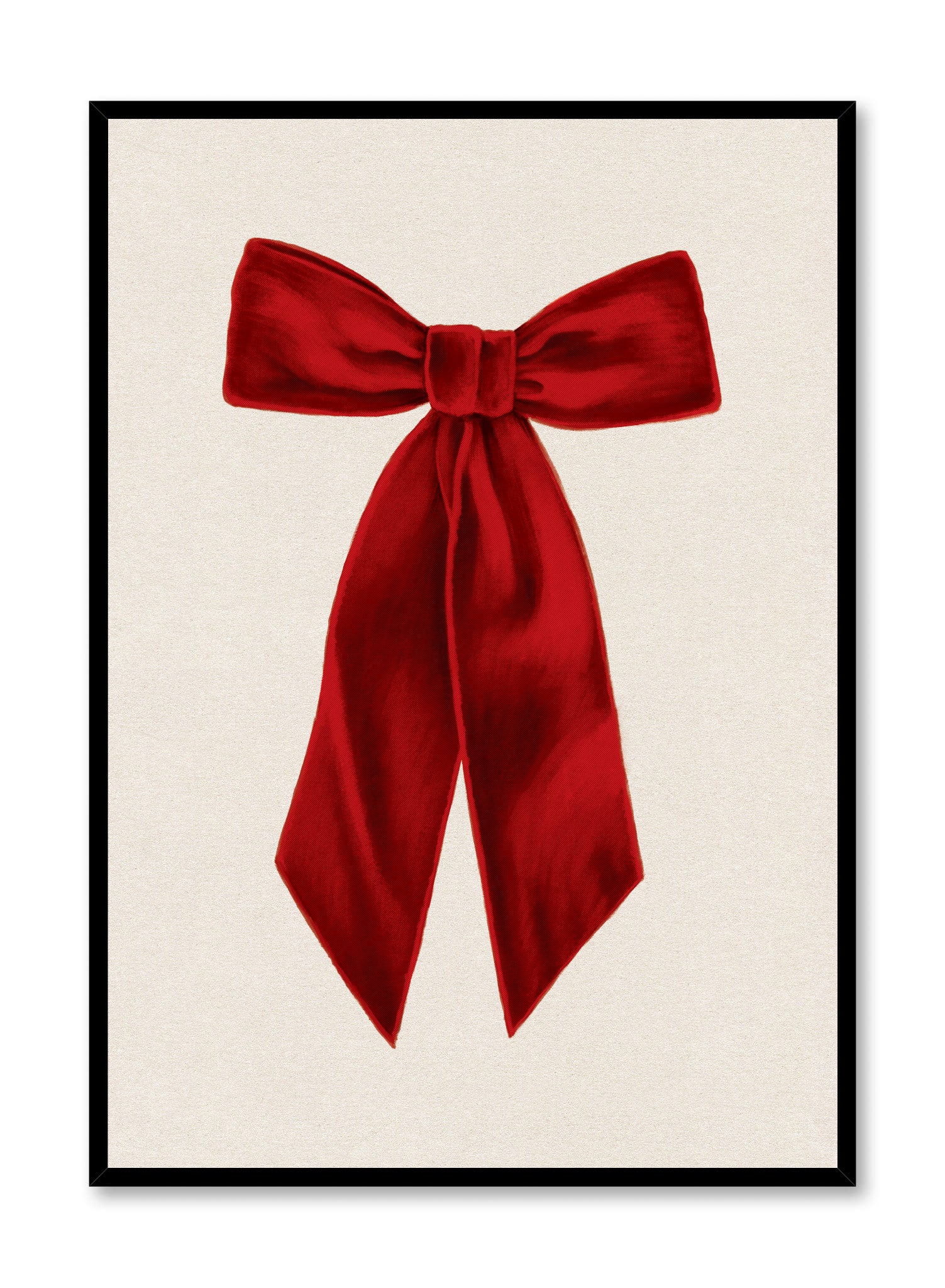 Elegant Scarlet Bow Poster - Perfect for Home Decor, Office Wall Art & Gift Giving
