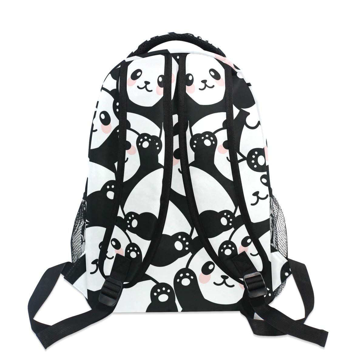Qilmy Panda Backpack for Girls - Cute School Bookbag with Laptop Compartment, Lightweight Travel Daypack for Students & Teens, Black - Perfect for School, College, Travel & Daily Use