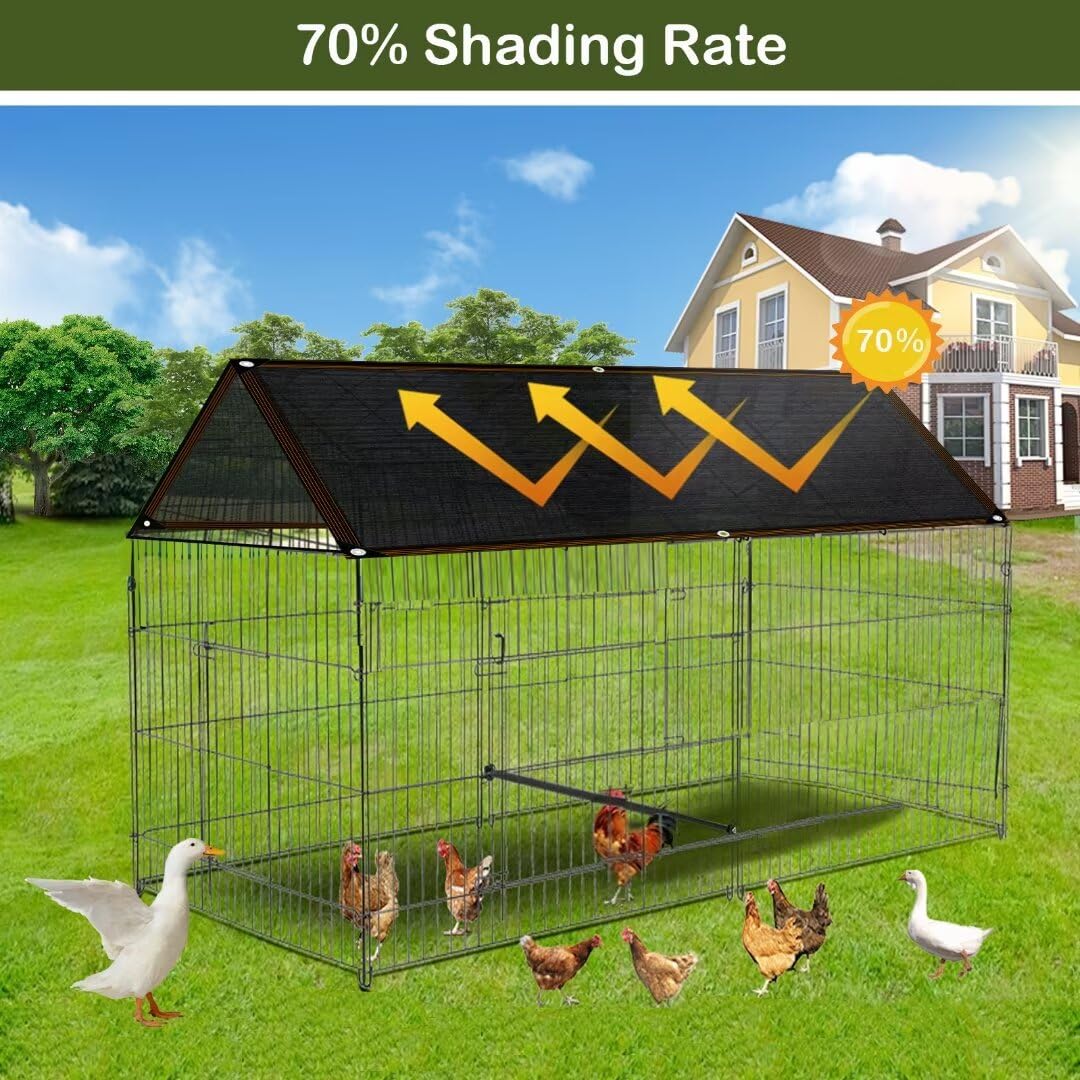 TOTOZAKUL 70% Shade Cloth for Garden Plants - 6x6 FT Black Sun Block Shade Cover Mesh with Grommets - UV Protection Sun Shade Canopy for Outdoor Pergola, Patio, Flower Beds, Lawn, Kennel & Chicken Coop - Perfect for Summer Sun Protection and Plant Shading