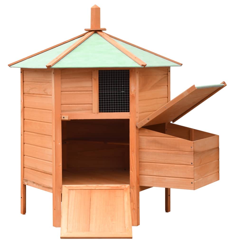Premium VidaXL Solid Pine & Fir Wood Chicken Coop - Large 49.6