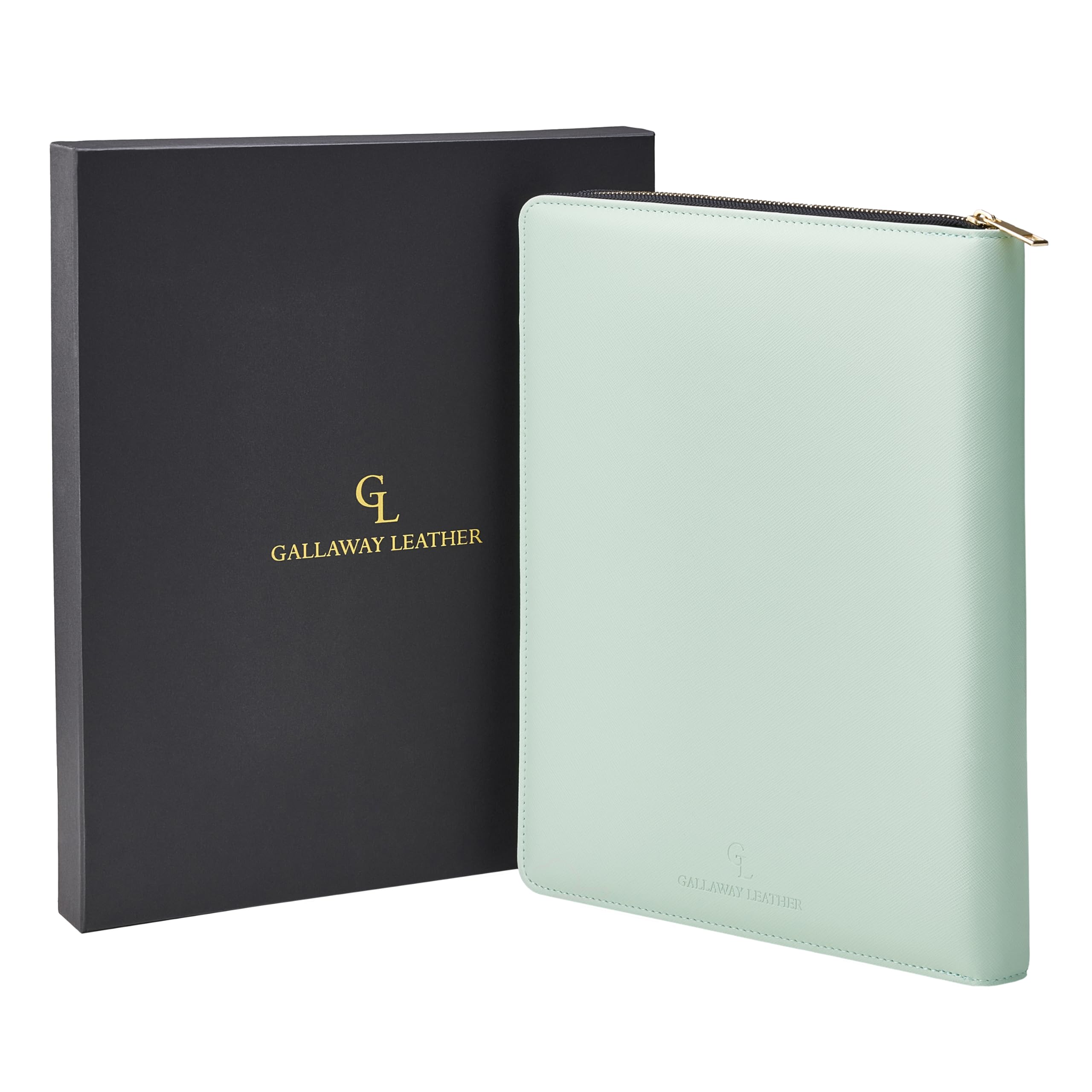 Premium Genuine Leather Business Portfolio for Women - Professional Zippered A4/Planner/iPad Organizer with Resume & Card Pockets - Executive Gift for Boss & Colleagues (Teal) - Perfect for Corporate Meetings, Office Work, Business Travel, Presentations & Job Interviews - Durable & Stylish Women's Professional Accessory for Daily Organization & Career Success