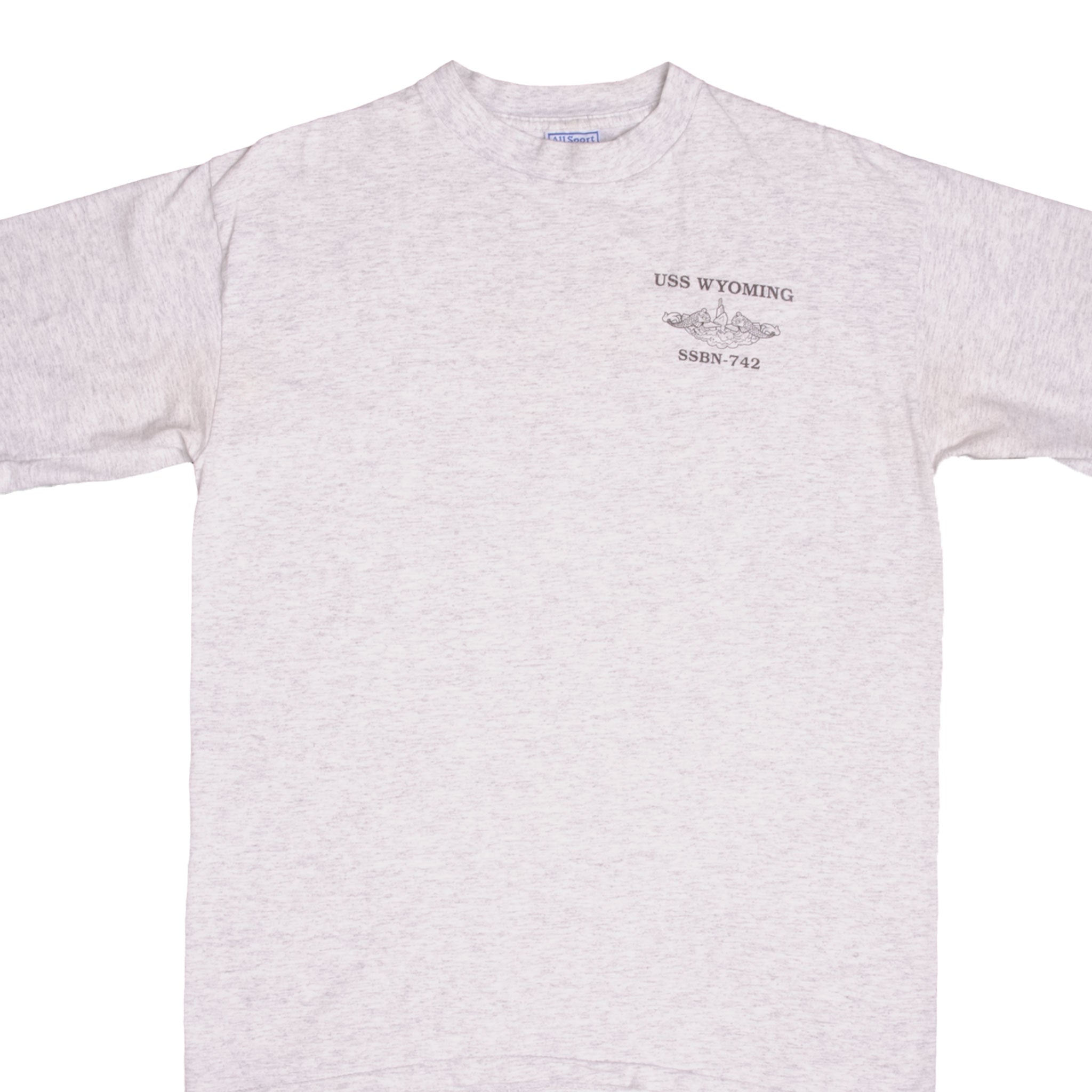 Vintage USS Wyoming SSBN 742 Submarine T-Shirt - 1990s Navy Military Tee - Made in USA - Size Large - Perfect for Veterans Day, Navy Pride & Patriotic Outfits