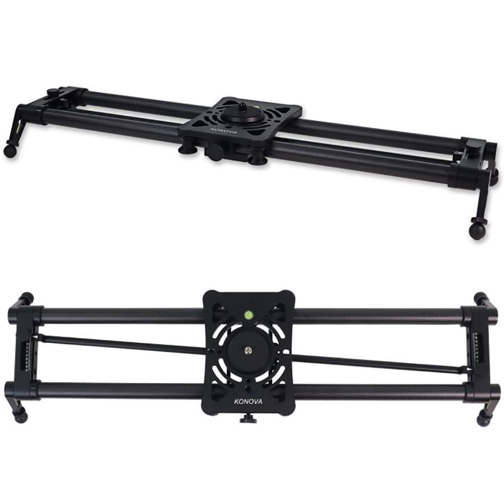 KONOVA P1 Series Carbon Fiber Camera Slider Dolly - 80cm (31.5 inch) Parallax Panorama Shooting Tool for DSLR, Mirrorless & Smartphone - Includes Carrying Bag | Perfect for Time-Lapse, Product Photography & Cinematic Video Production