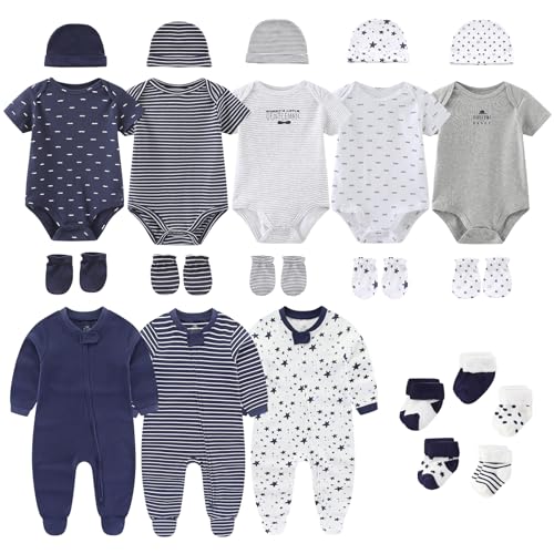 Two Way Zipper Navy Blue 23 Piece Set