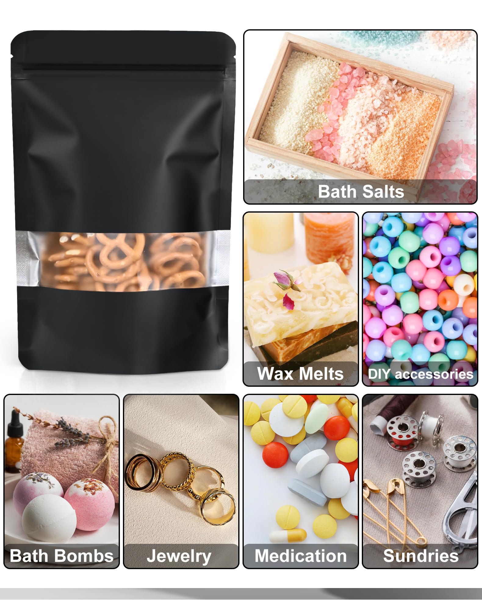 100 Pack Smell Proof Bags 4.7