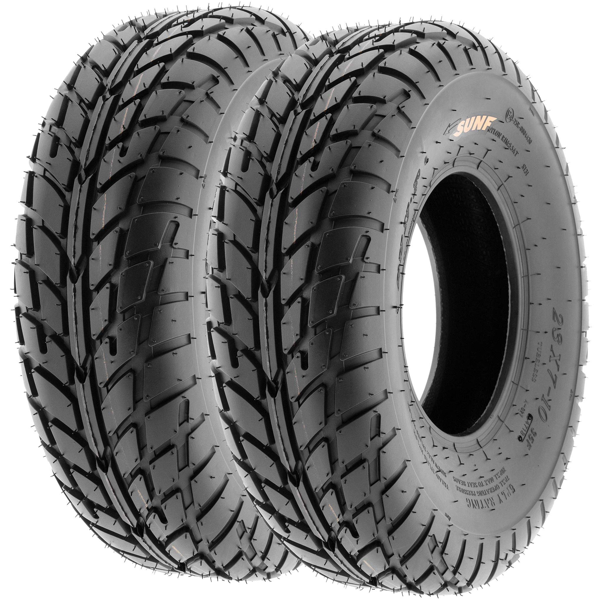 2 Pack SunF A021 TT Sport ATV/UTV Tires 22x8-12 6PR Tubeless - Dirt Track & Flat Track Racing Tires for Off-Road Adventures & Trail Riding