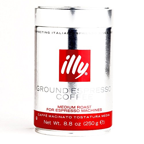Illy Medium Roast Fine Ground Coffee - 8.8 oz (Pack of 4) | Premium Italian Coffee for Home Brewing, Office & Gifts