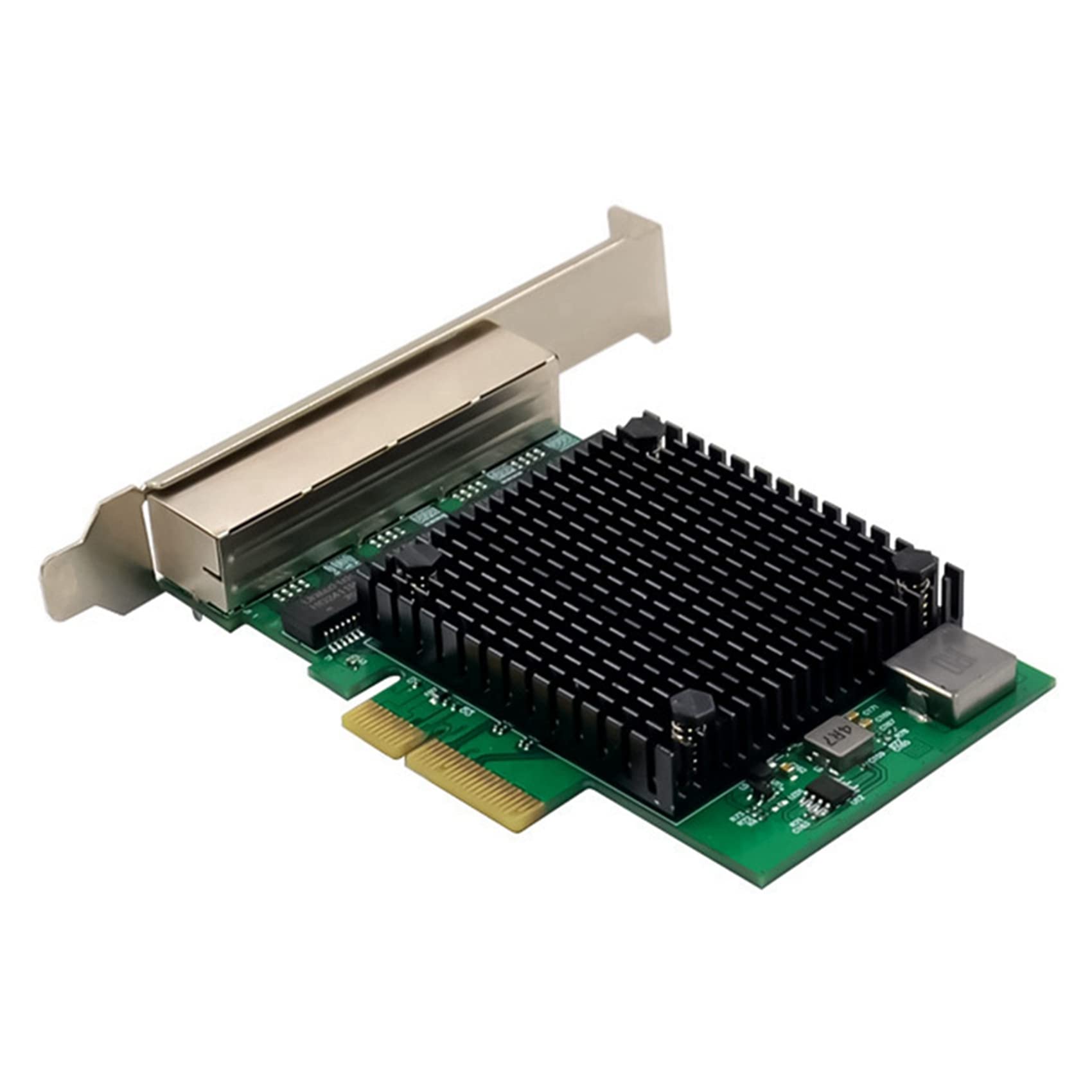 Fegtrty 2-Port PCIe X4 2.5G Gigabit Ethernet Network Card with RTL8125B Chip - High Speed 4-Port LAN Adapter for Desktop & Server - Perfect for Gaming, Streaming & Data Centers