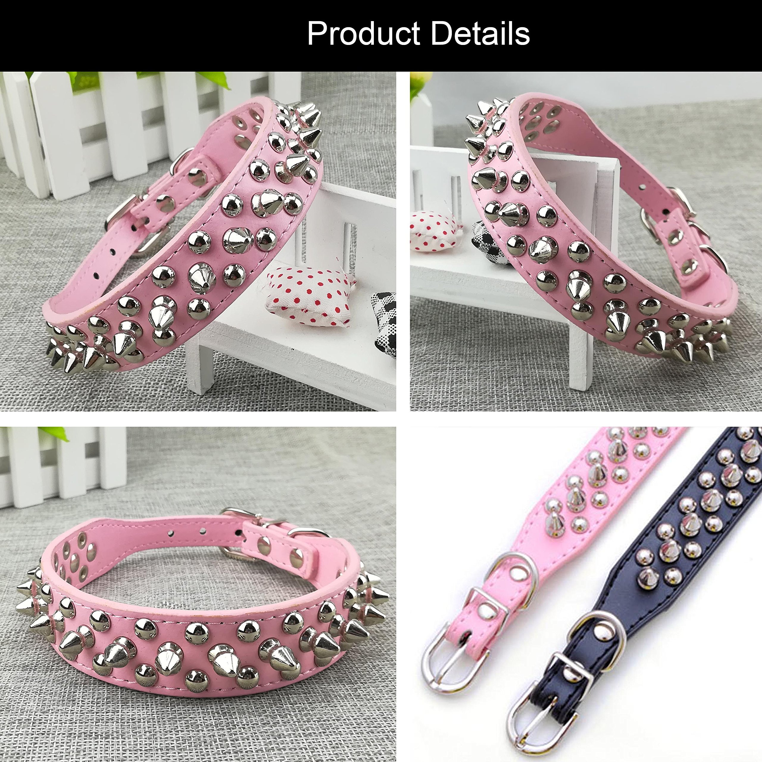 Stylish Punk Studded Dog Collar and Leash Set - Durable Leather Pet Accessories for Small Medium Large Dogs | Perfect for Daily Walks, Training & Punk Fashion Outfits