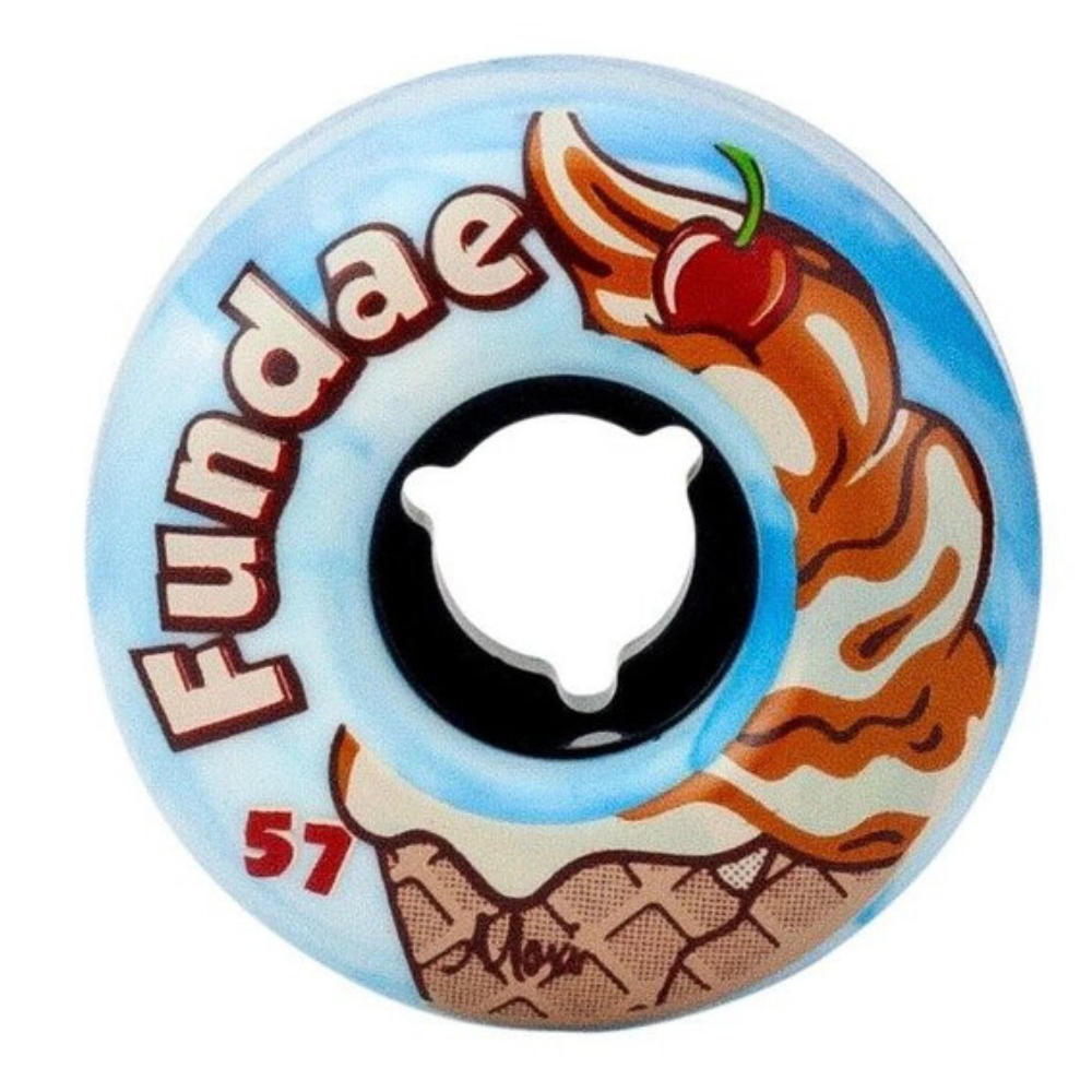 Moxi Fundae 57mm Quad Wheels 4-Pack - Perfect for Roller Skating, Derby, and Outdoor Cruising