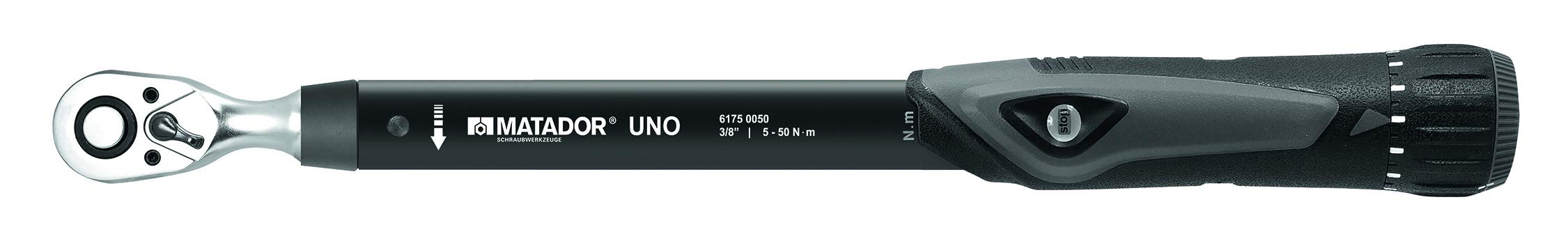 Matador 6175 0050 UNO 10mm/3.8 Inch Torque Wrench (10-50 Nm) - Professional Precision Tool for Automotive, Bicycle & Mechanical Repairs