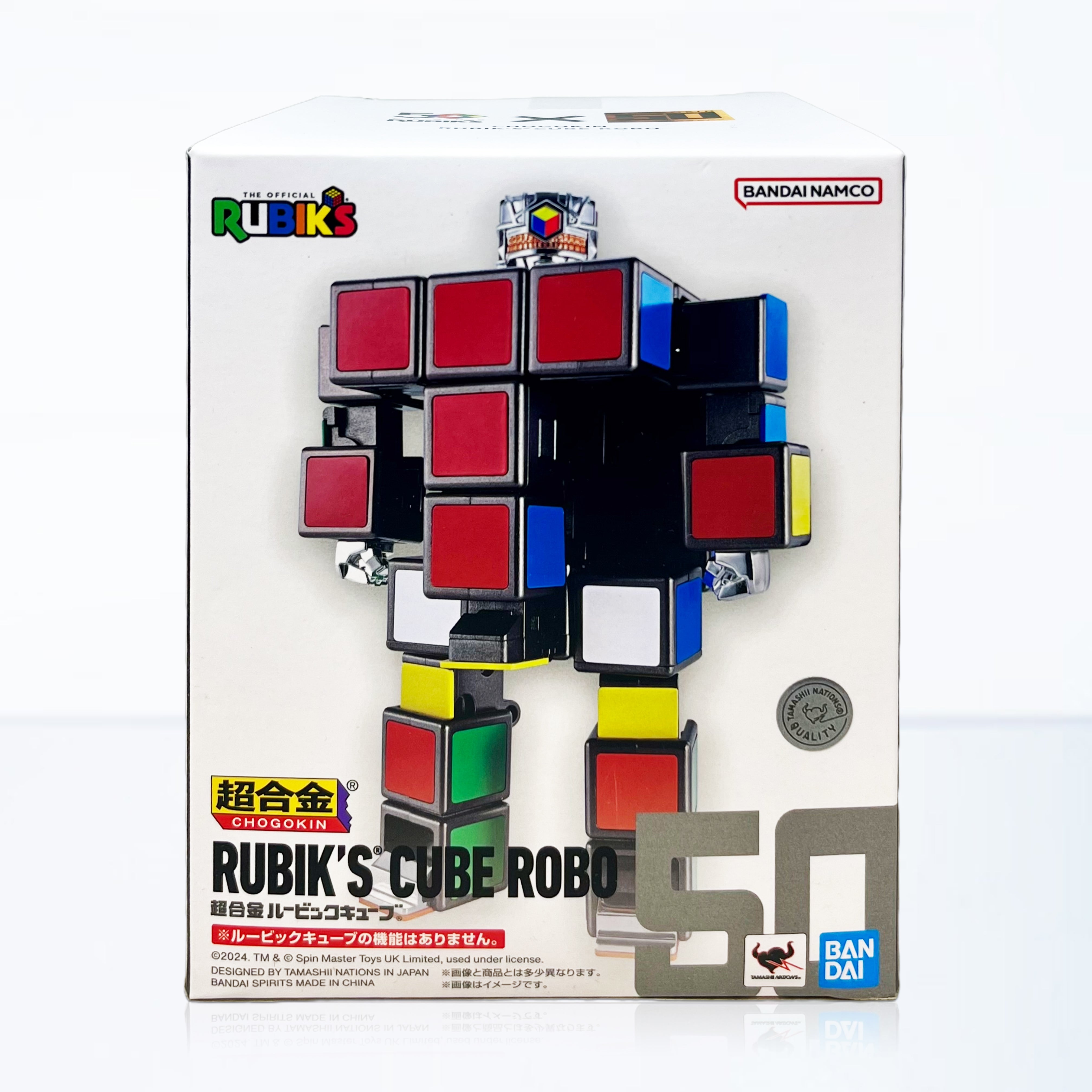Bandai Chogokin Rubik's Cube Transforming Robot Die-Cast Metal Action Figure - Collectible Toy for Anime Fans & Puzzle Lovers - Perfect for Display, Gifts, and Interactive Play