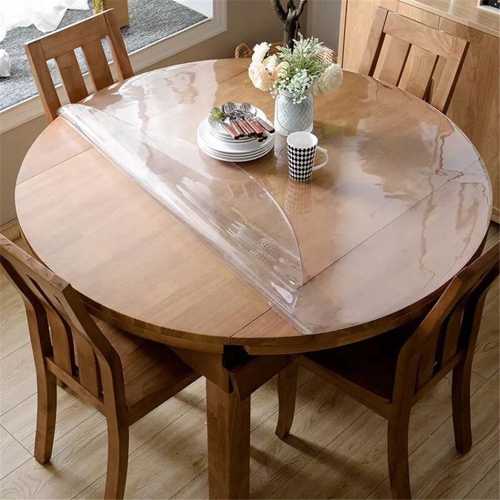 OstepDecor 42 Inch Frosted Round Table Protector - Waterproof Dining Table Cover Pad for Kitchen, Restaurant & Outdoor Use - Durable Plastic Table Mat for Home Decor & Party Settings